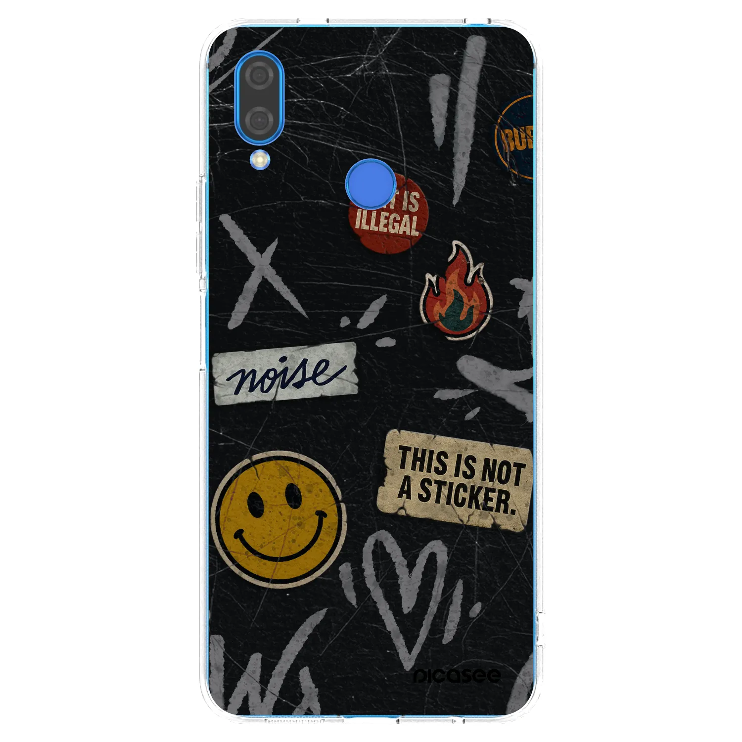 Picasee átlátszó szilikon tok az alábbi mobiltelefonokra Huawei Nova 3i - STICKERS x TAGS