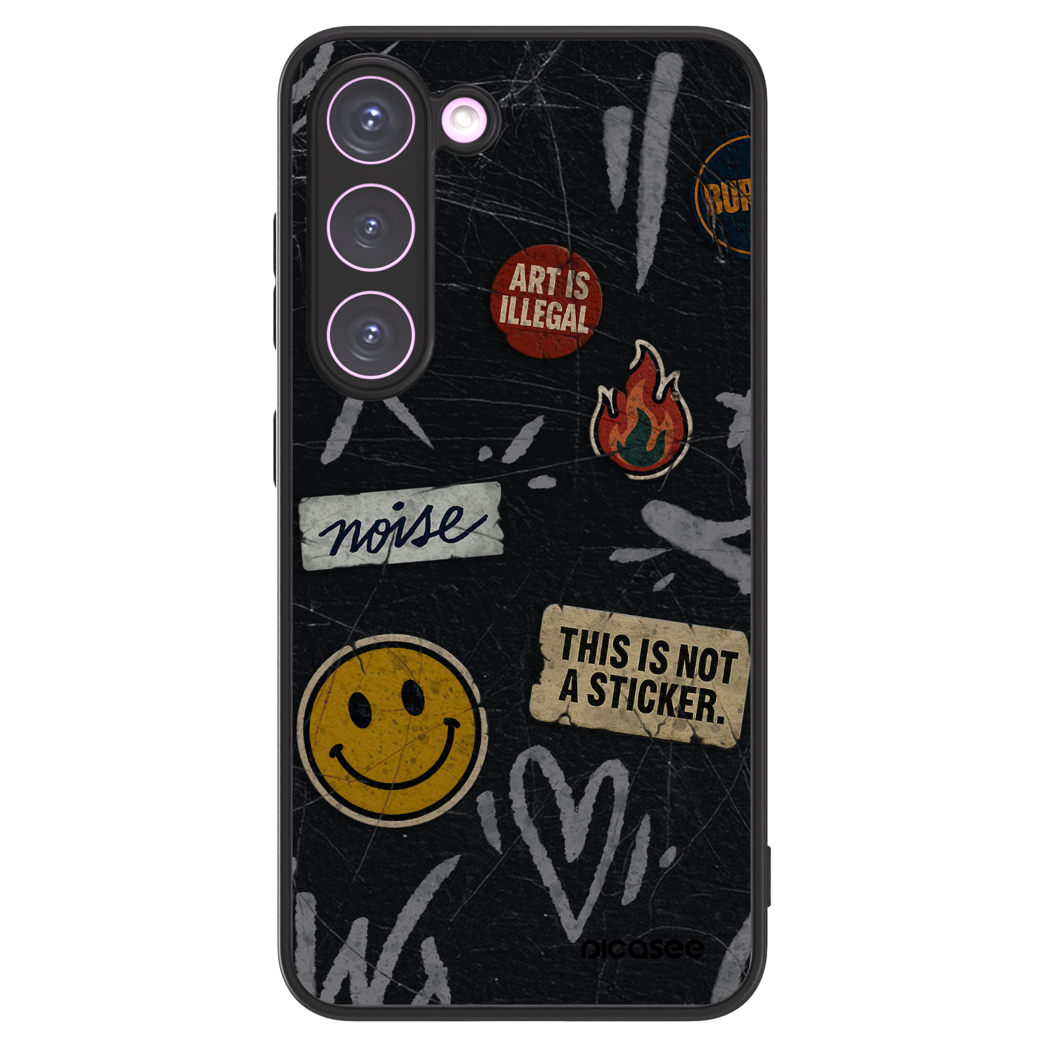 Picasee ULTIMATE CASE PowerShare Samsung Galaxy S23 5G - készülékre - STICKERS x TAGS