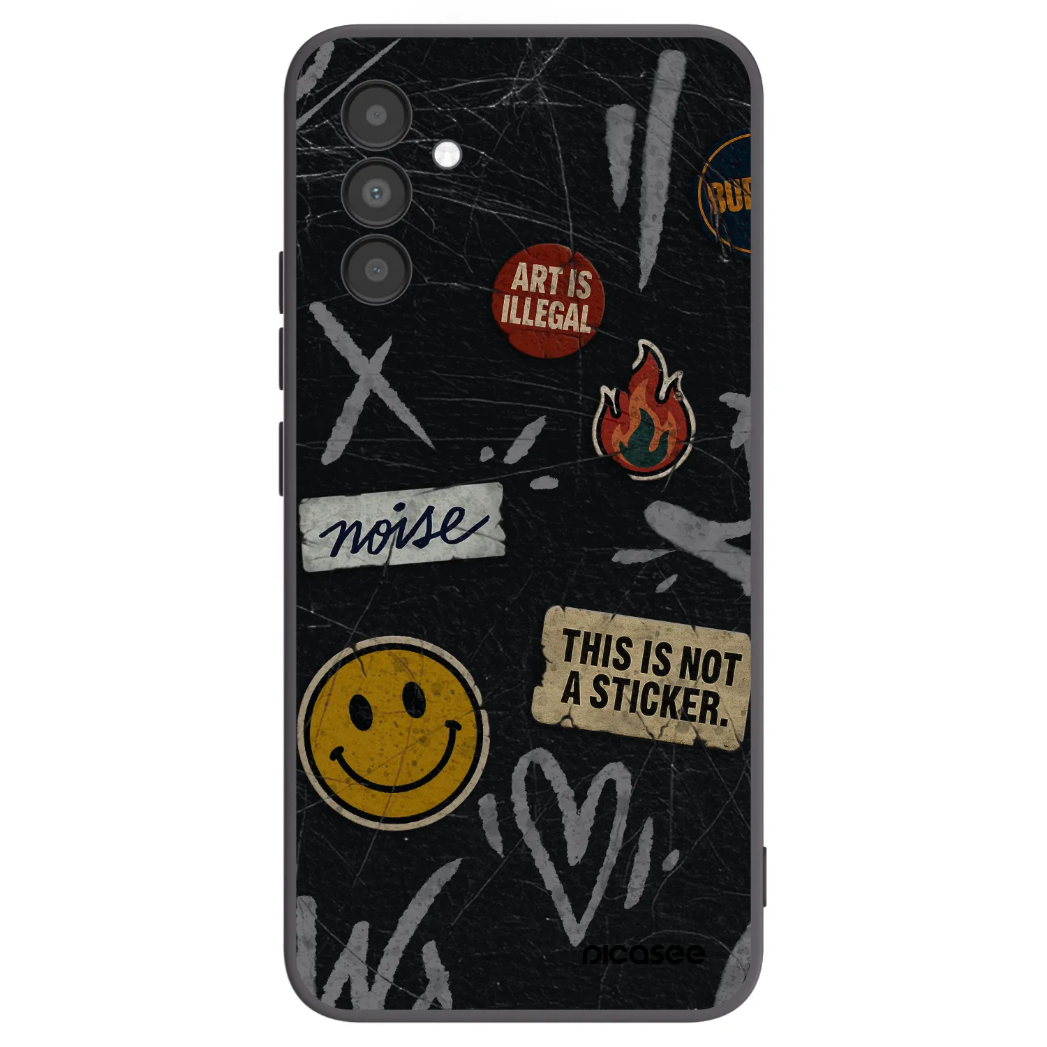 Picasee fekete szilikon tok az alábbi mobiltelefonokra Samsung Galaxy A04s A047F - STICKERS x TAGS