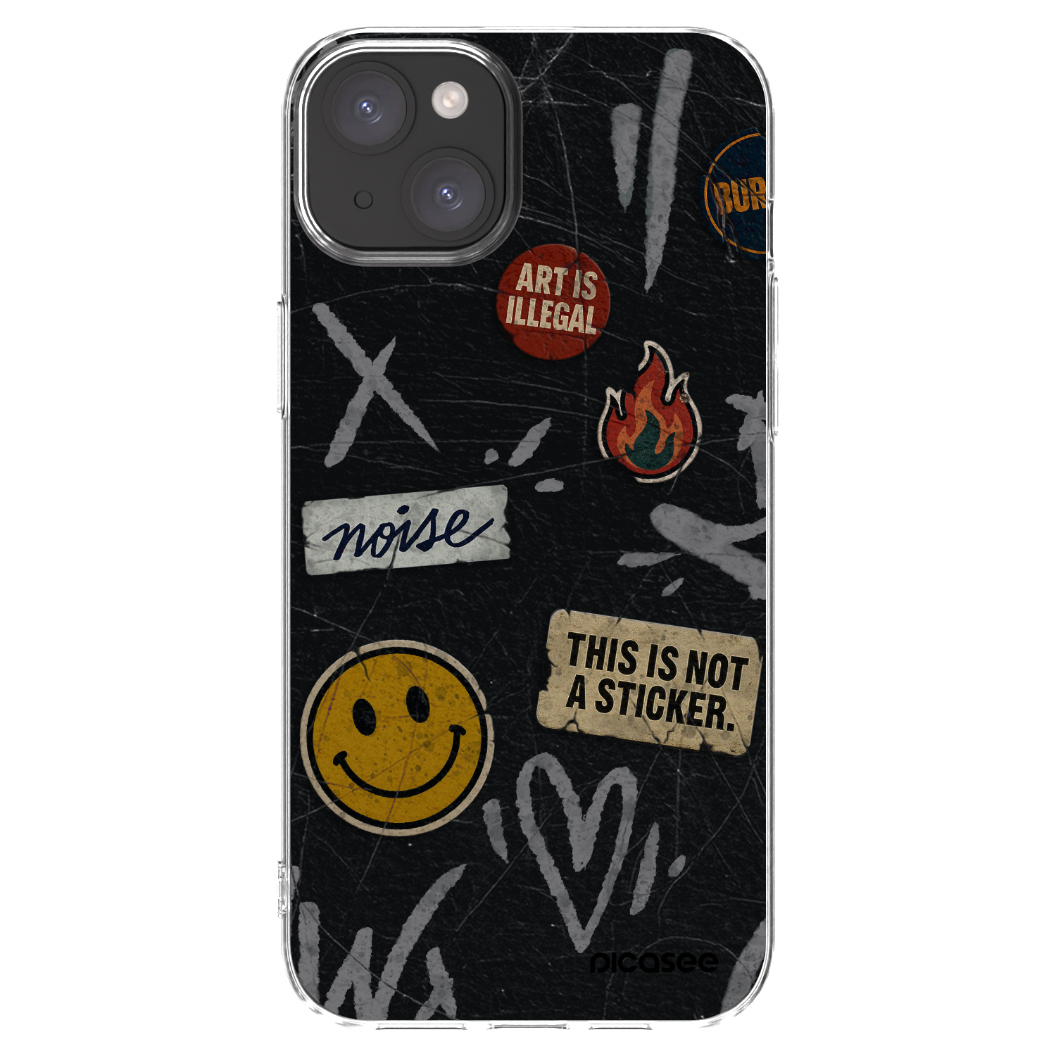 Picasee átlátszó szilikon tok az alábbi mobiltelefonokra Apple iPhone 15 Plus - STICKERS x TAGS