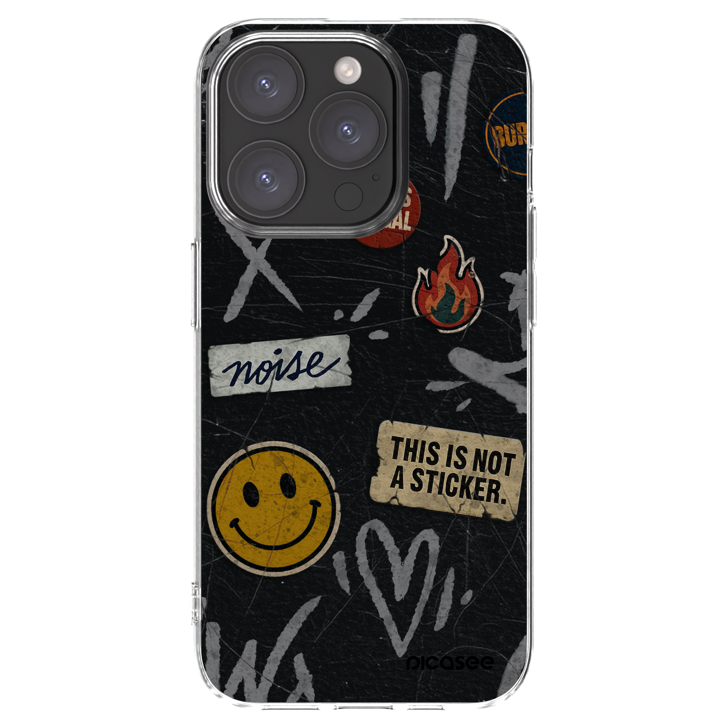 Picasee átlátszó szilikon tok az alábbi mobiltelefonokra Apple iPhone 15 Pro - STICKERS x TAGS