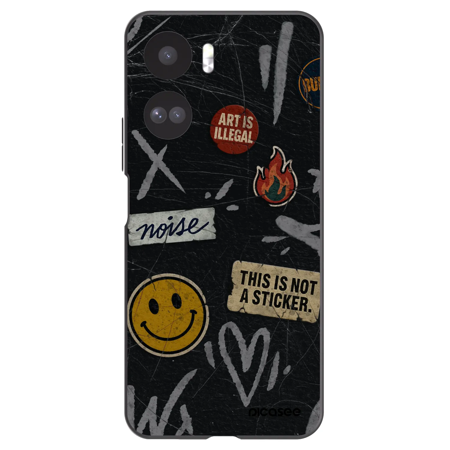 Picasee fekete szilikon tok az alábbi mobiltelefonokra Honor 90 Lite 5G - STICKERS x TAGS