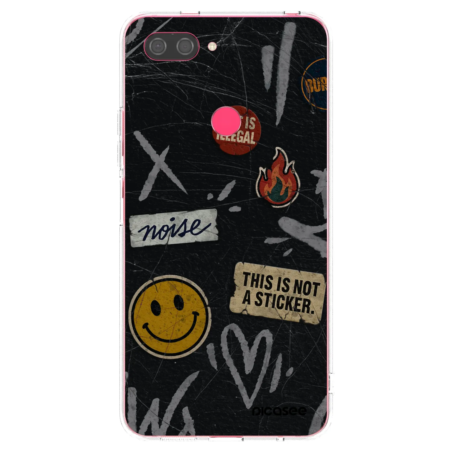 Picasee átlátszó szilikon tok az alábbi mobiltelefonokra Xiaomi Mi 8 Lite - STICKERS x TAGS