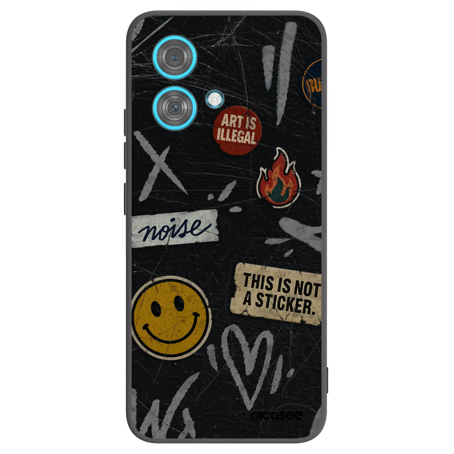 Picasee fekete szilikon tok az alábbi mobiltelefonokra Motorola Edge 40 Neo - STICKERS x TAGS