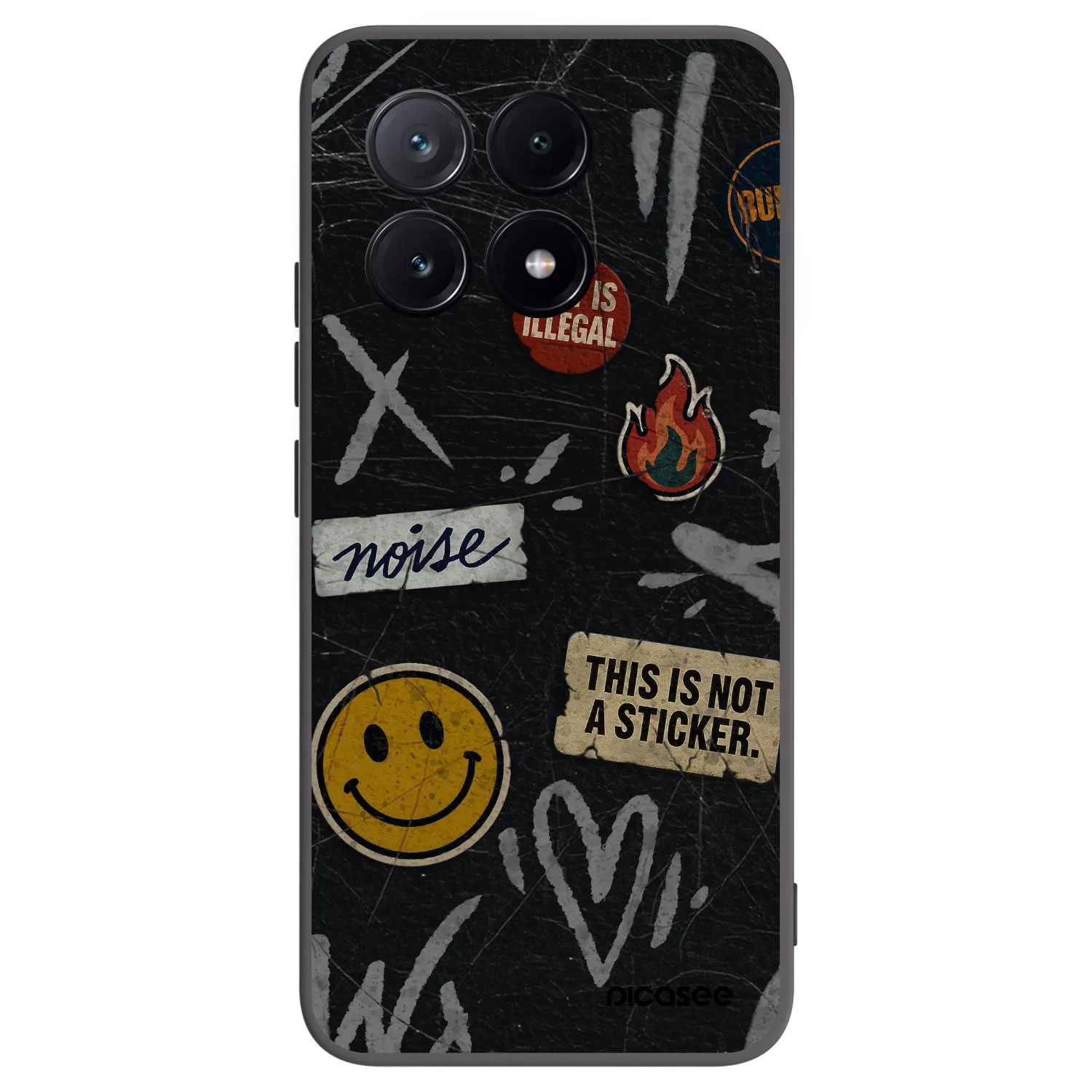 Picasee fekete szilikon tok az alábbi mobiltelefonokra Xiaomi Poco X6 Pro - STICKERS x TAGS