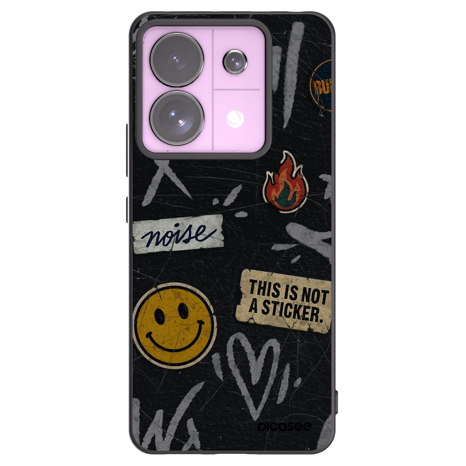 Picasee fekete szilikon tok az alábbi mobiltelefonokra Xiaomi Redmi Note 13 Pro 5G - STICKERS x TAGS