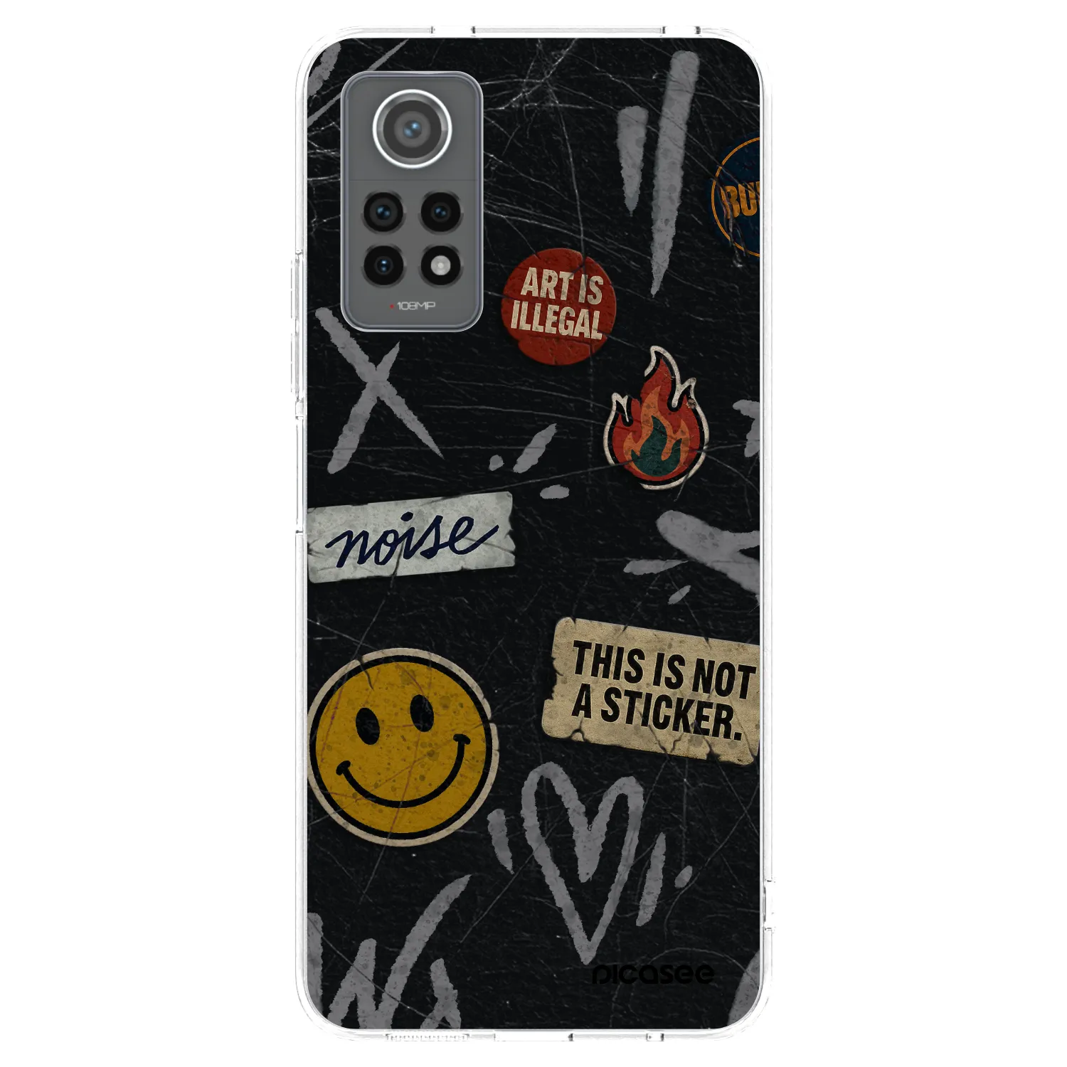 Picasee átlátszó szilikon tok az alábbi mobiltelefonokra Xiaomi Redmi Note 12 Pro 4G - STICKERS x TAGS