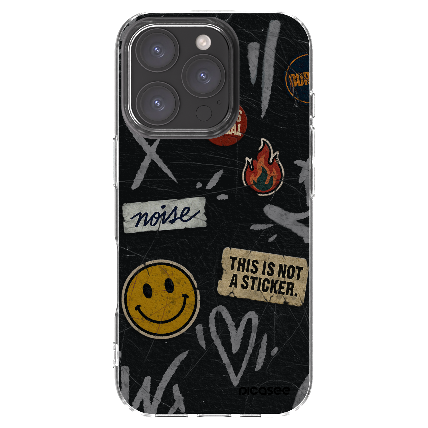 Picasee átlátszó szilikon tok az alábbi mobiltelefonokra Apple iPhone 16 Pro - STICKERS x TAGS