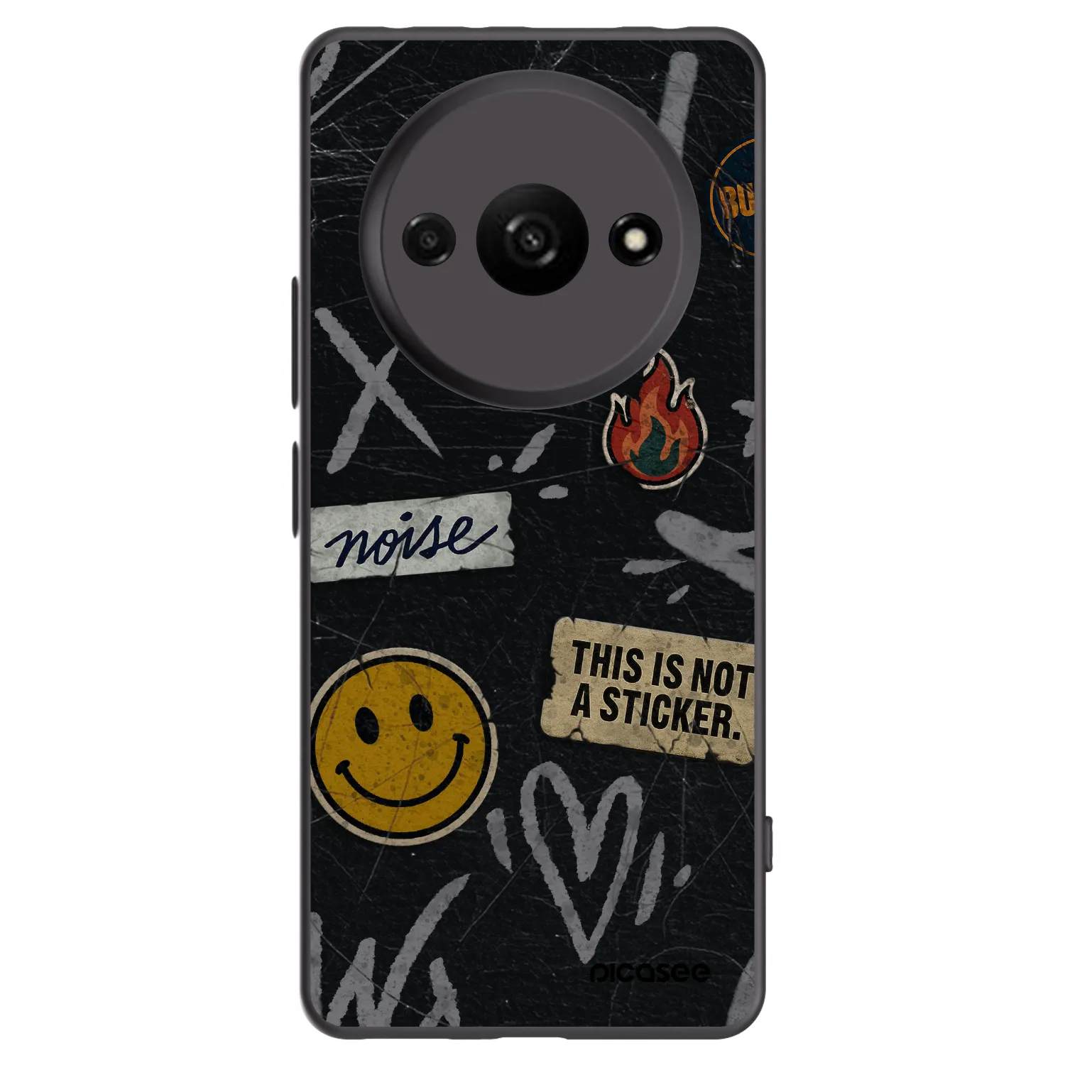 Picasee fekete szilikon tok az alábbi mobiltelefonokra Xiaomi Redmi A3 - STICKERS x TAGS