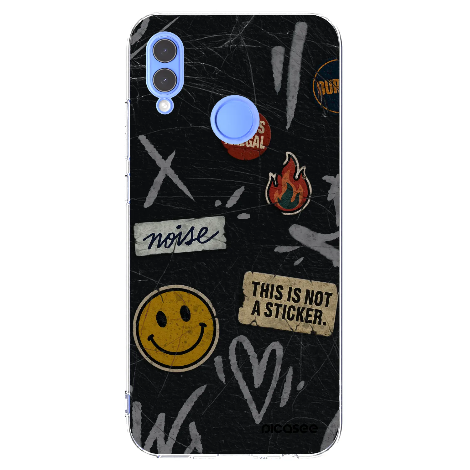 Picasee átlátszó szilikon tok az alábbi mobiltelefonokra Huawei P Smart 2019 - STICKERS x TAGS