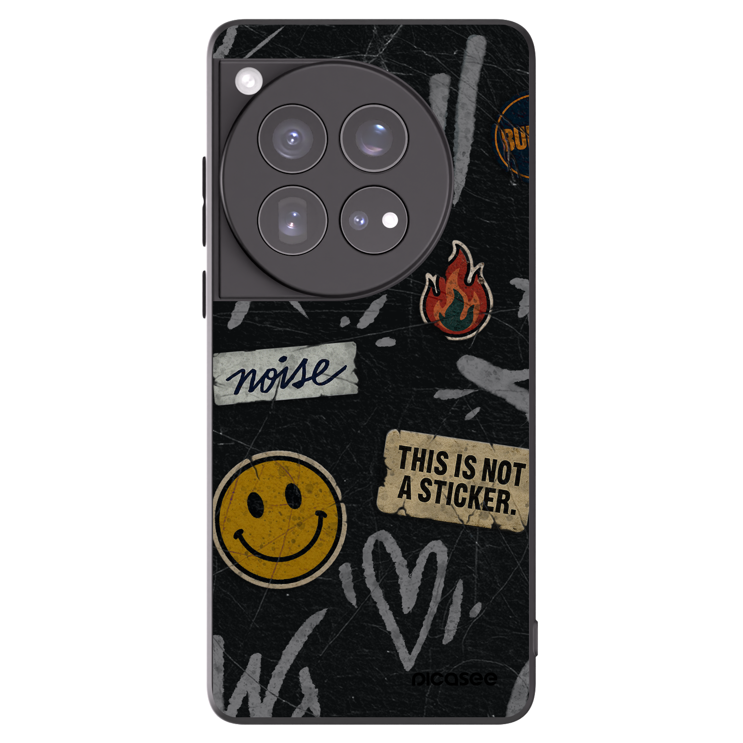 Picasee fekete szilikon tok az alábbi mobiltelefonokra OnePlus 12 5G - STICKERS x TAGS