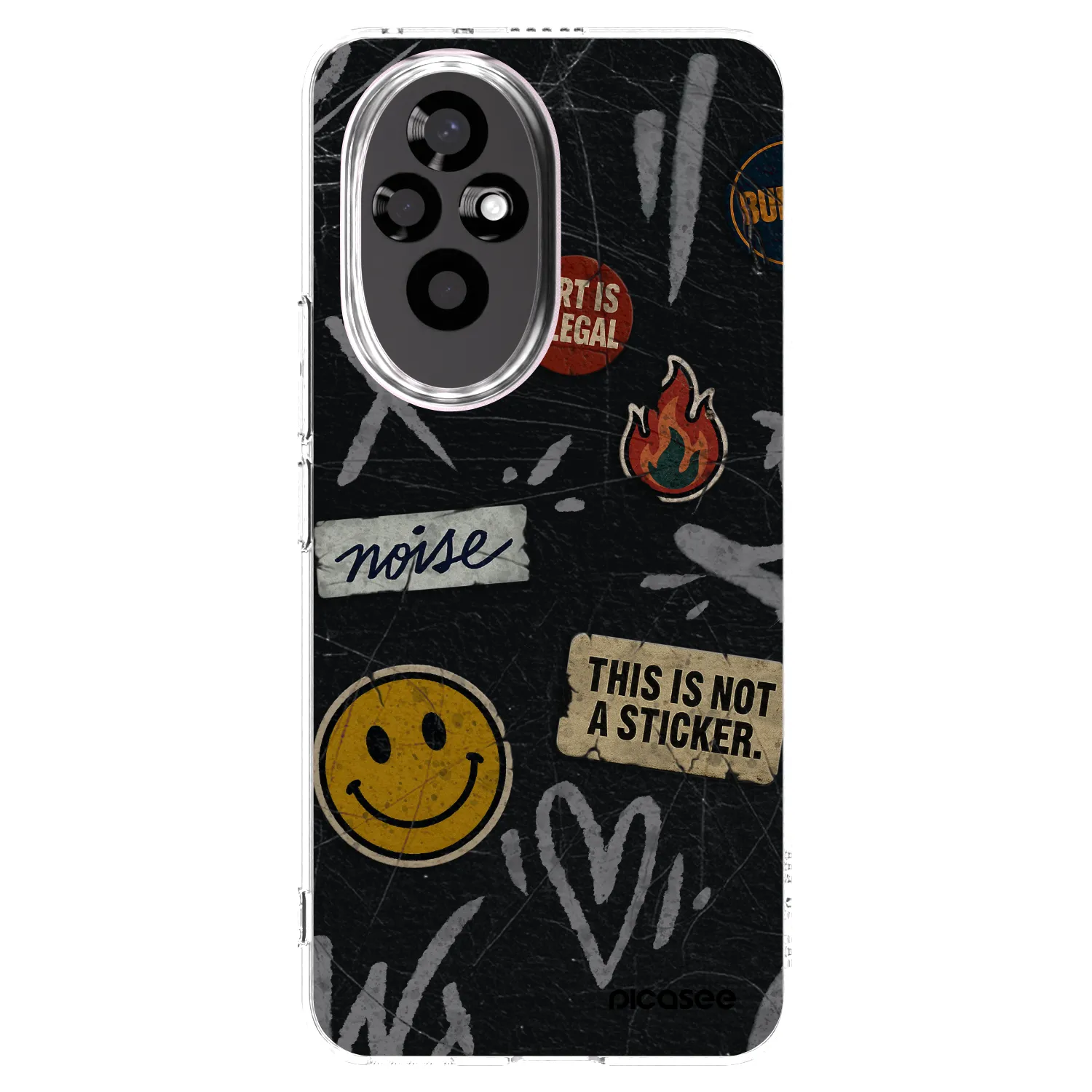 Picasee átlátszó szilikon tok az alábbi mobiltelefonokra Honor 200 Pro 5G - STICKERS x TAGS