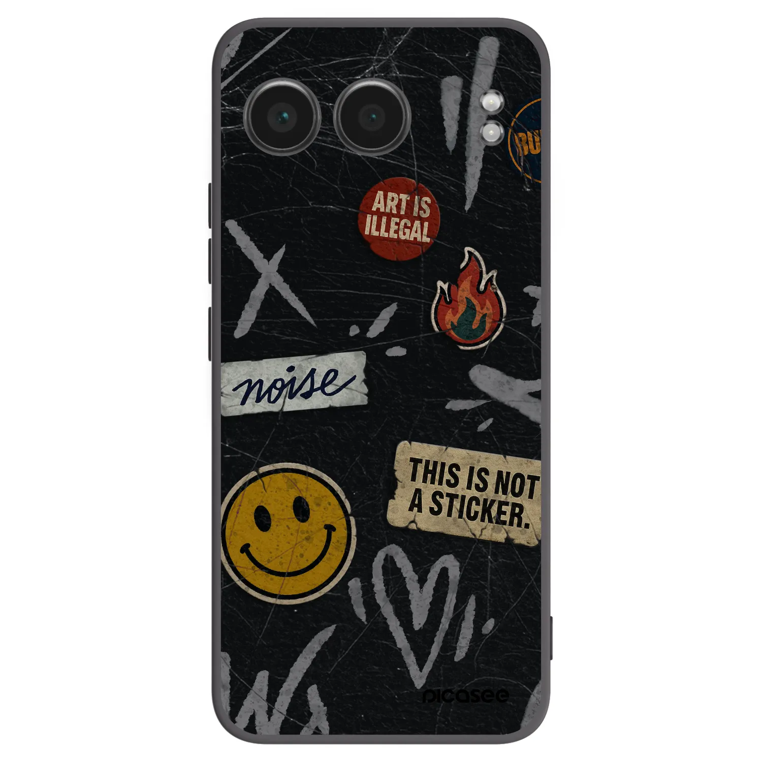 Picasee fekete szilikon tok az alábbi mobiltelefonokra OnePlus Nord 4 - STICKERS x TAGS