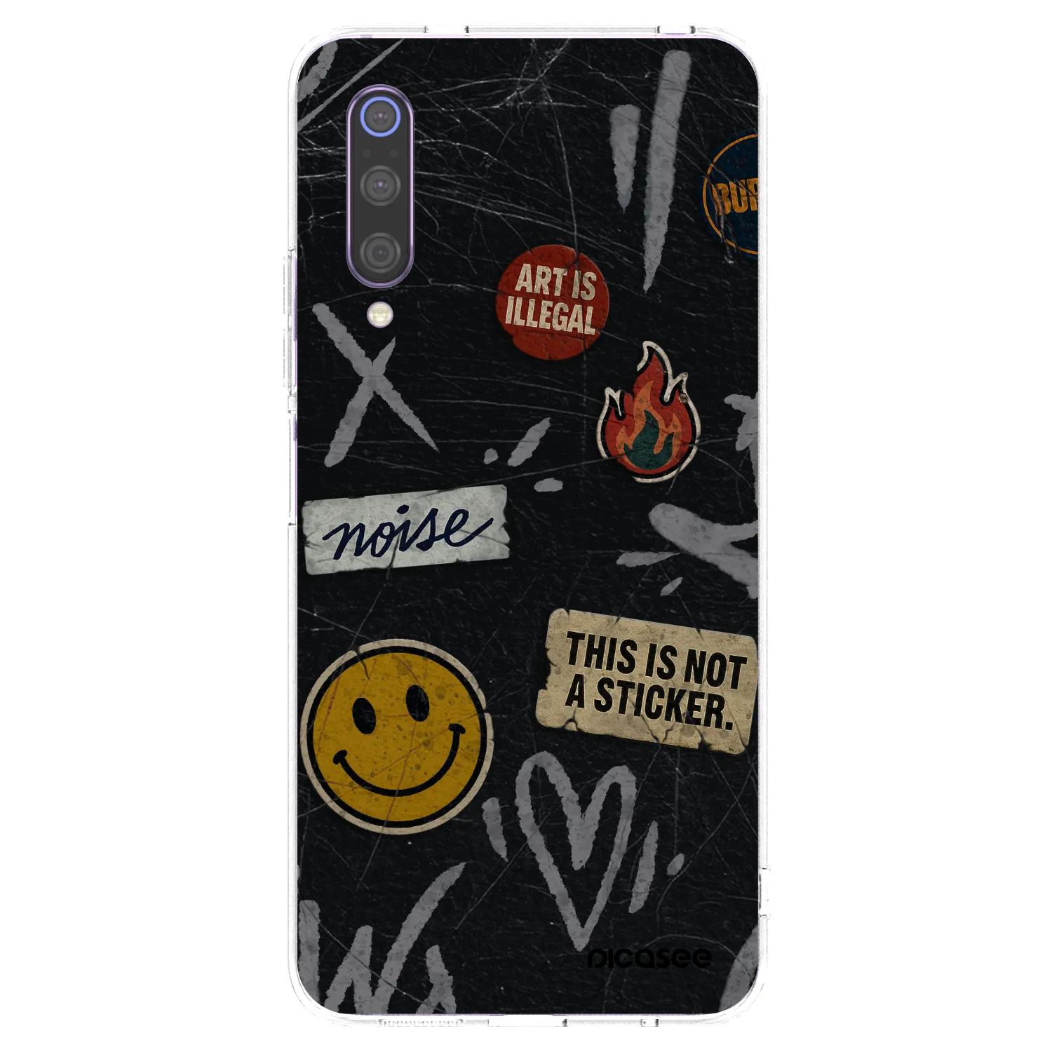 Picasee átlátszó szilikon tok az alábbi mobiltelefonokra Xiaomi Mi 9 - STICKERS x TAGS