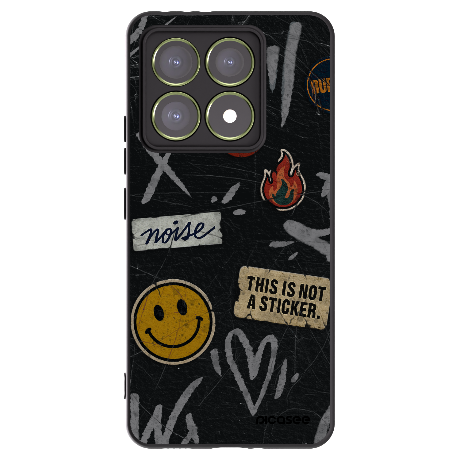 Picasee fekete szilikon tok az alábbi mobiltelefonokra Xiaomi 14T - STICKERS x TAGS