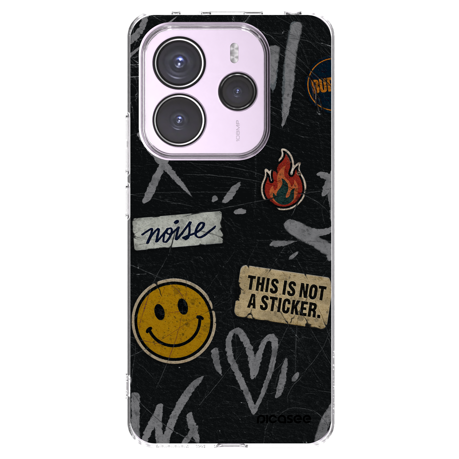 Picasee átlátszó szilikon tok az alábbi mobiltelefonokra Xiaomi Redmi Note 14 5G - STICKERS x TAGS