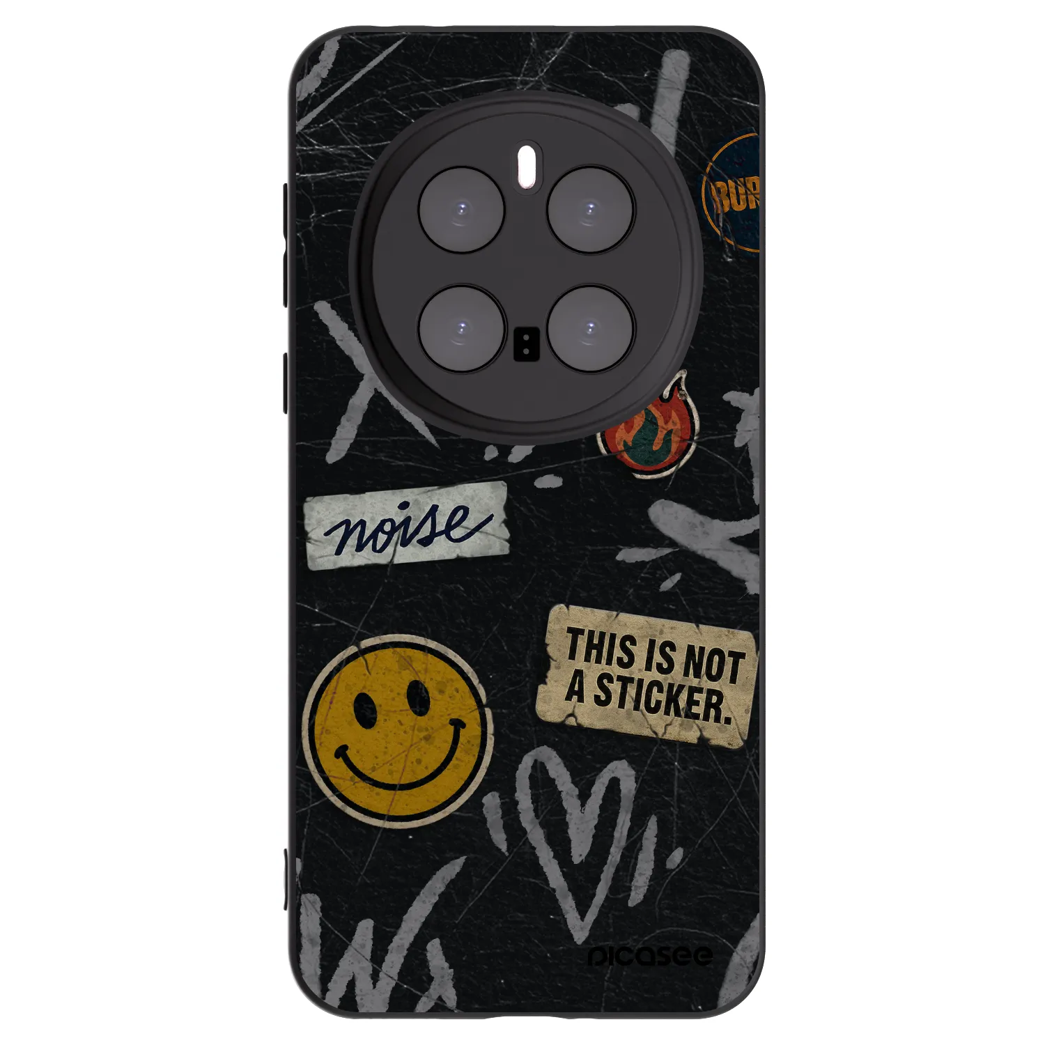 Picasee fekete szilikon tok az alábbi mobiltelefonokra Honor Magic7 Pro 5G - STICKERS x TAGS