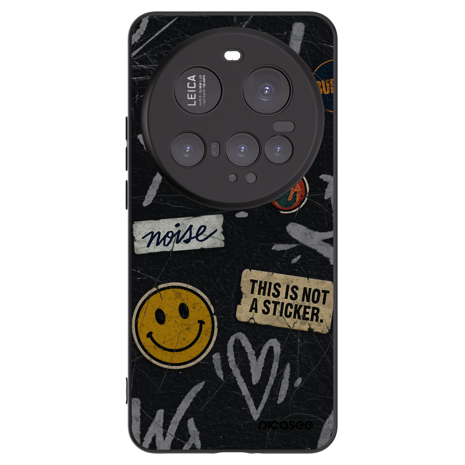 Picasee fekete szilikon tok az alábbi mobiltelefonokra Xiaomi 15 Ultra - STICKERS x TAGS