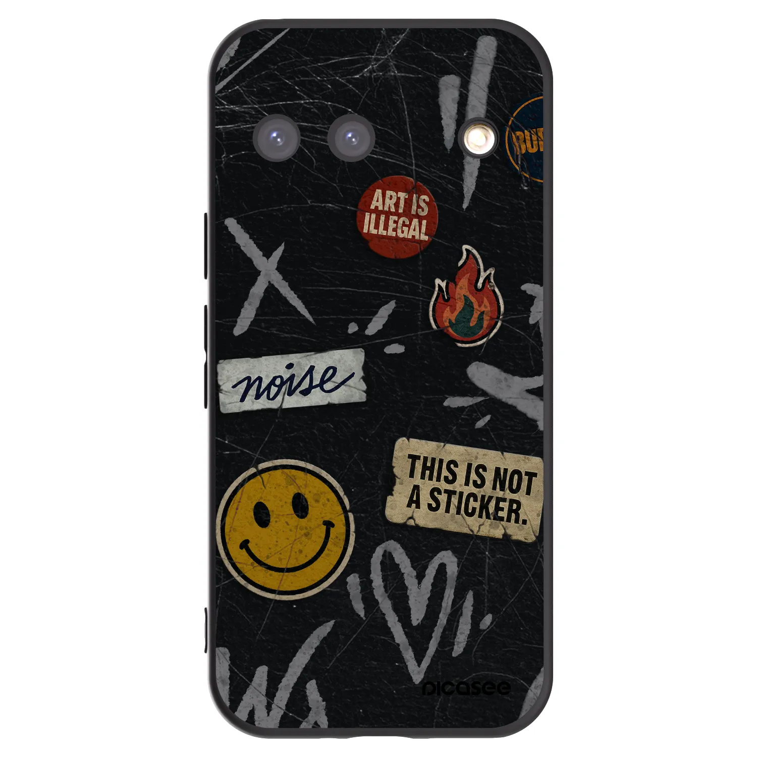 Picasee fekete szilikon tok az alábbi mobiltelefonokra Google Pixel 9 - STICKERS x TAGS