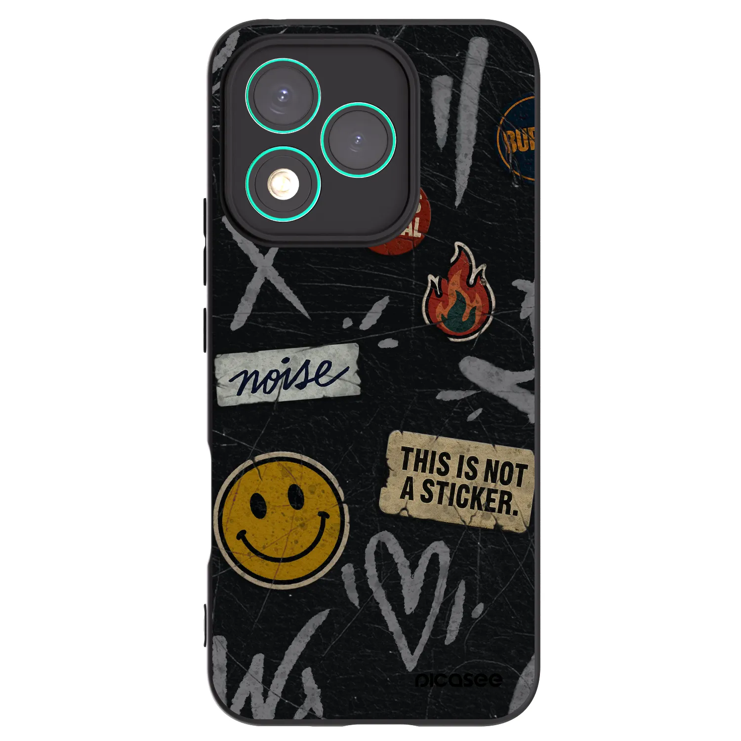 Picasee fekete szilikon tok az alábbi mobiltelefonokra Honor 400 Lite 5G - STICKERS x TAGS