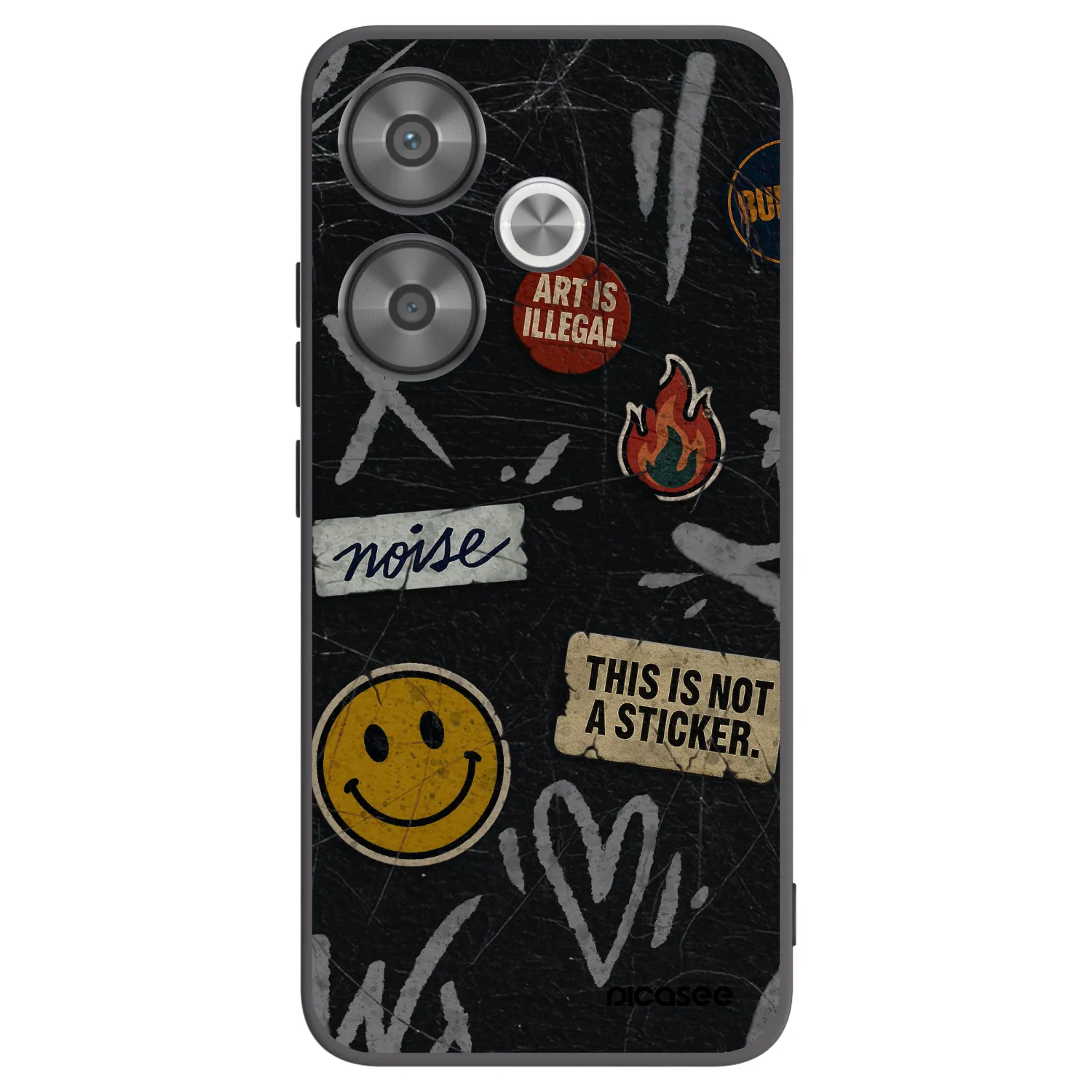 Picasee fekete szilikon tok az alábbi mobiltelefonokra Xiaomi Poco F6 - STICKERS x TAGS