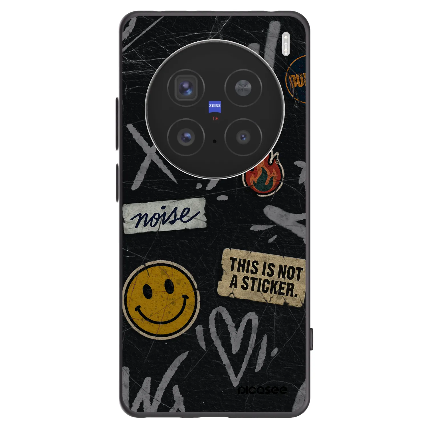 Picasee fekete szilikon tok az alábbi mobiltelefonokra Vivo X200 Pro - STICKERS x TAGS