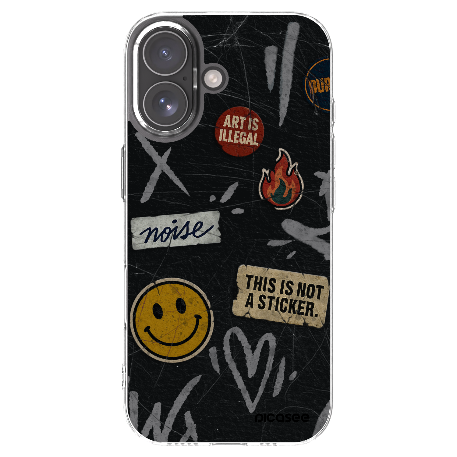 Picasee átlátszó szilikon tok az alábbi mobiltelefonokra Apple iPhone 17 - STICKERS x TAGS