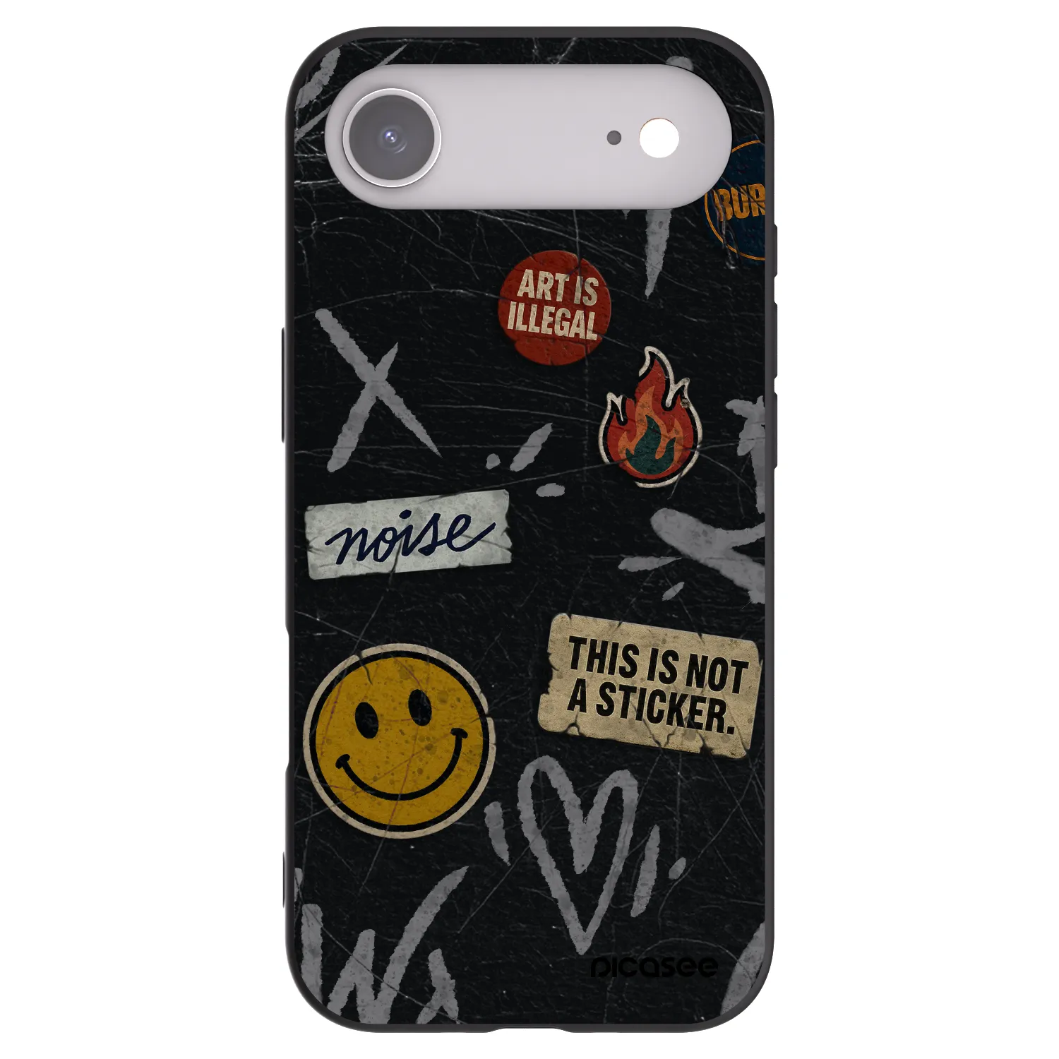 Picasee fekete szilikon tok az alábbi mobiltelefonokra Apple iPhone Air - STICKERS x TAGS