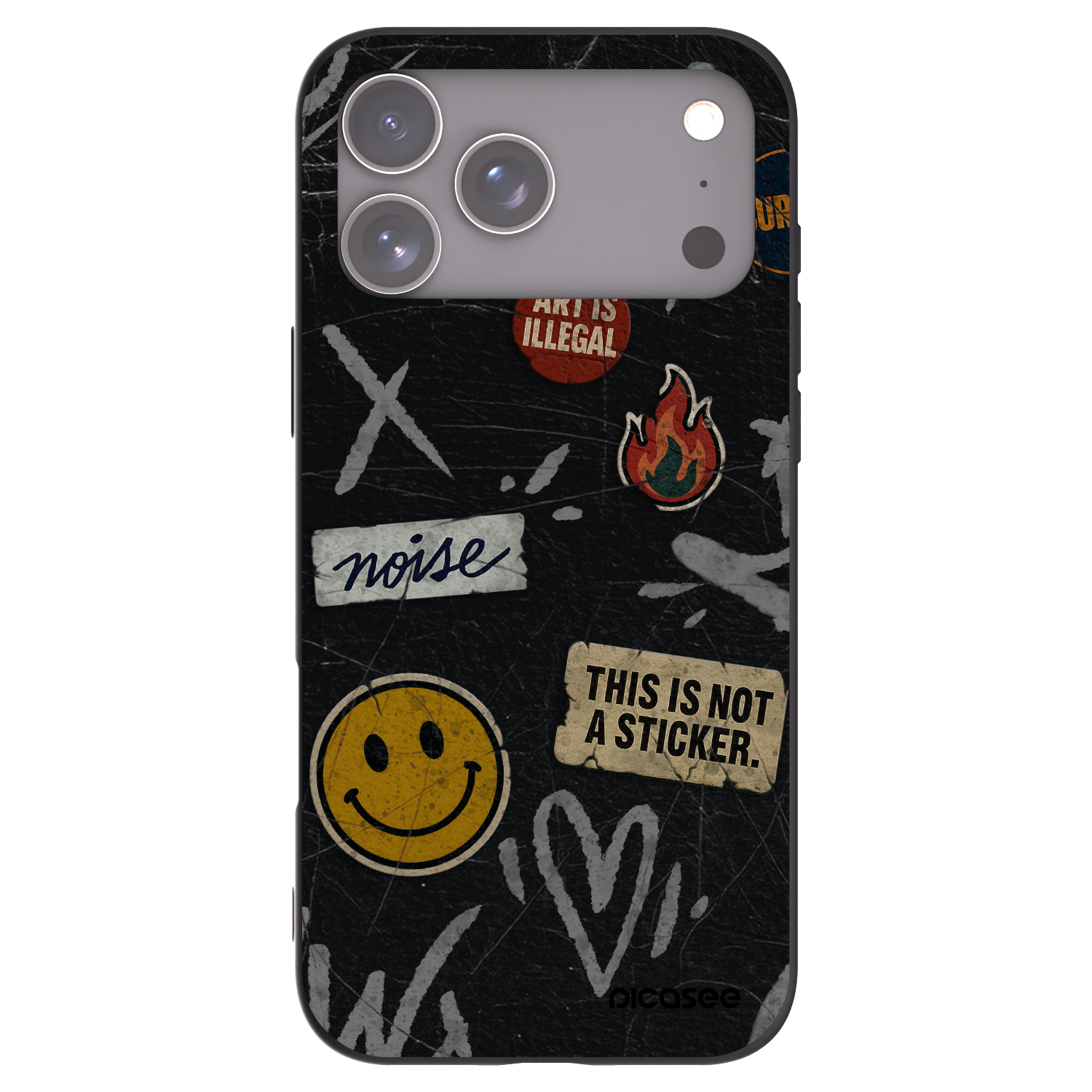 Picasee fekete szilikon tok az alábbi mobiltelefonokra Apple iPhone 17 Pro Max - STICKERS x TAGS