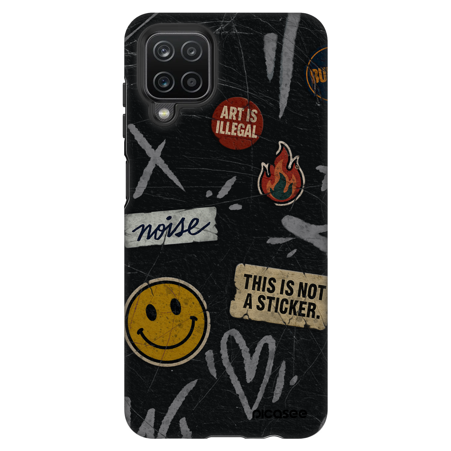 Picasee Fashion Case Samsung Galaxy A12 A125F - STICKERS x TAGS