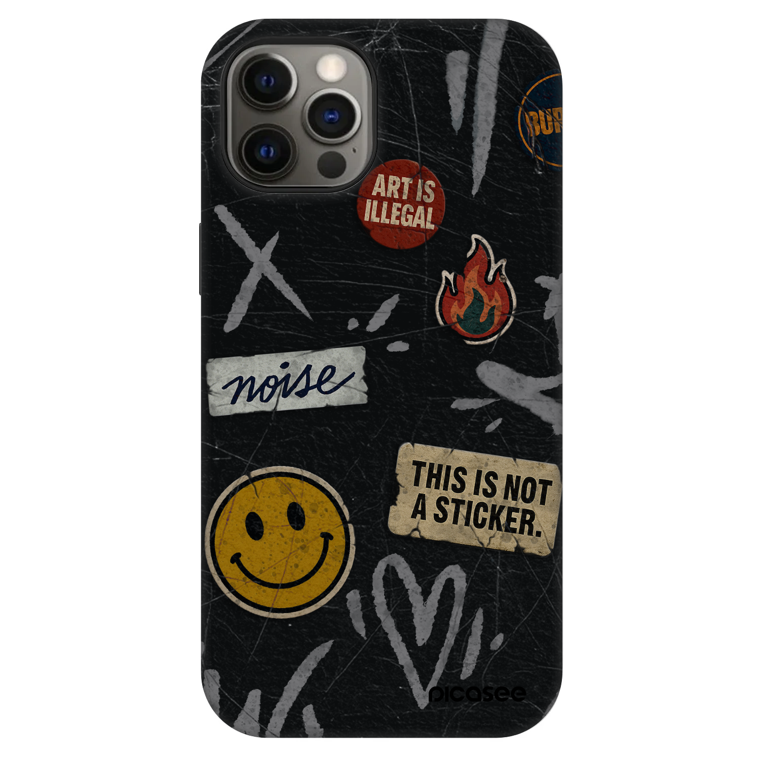 Picasee Fashion Case MagSafe Apple iPhone 12 - STICKERS x TAGS