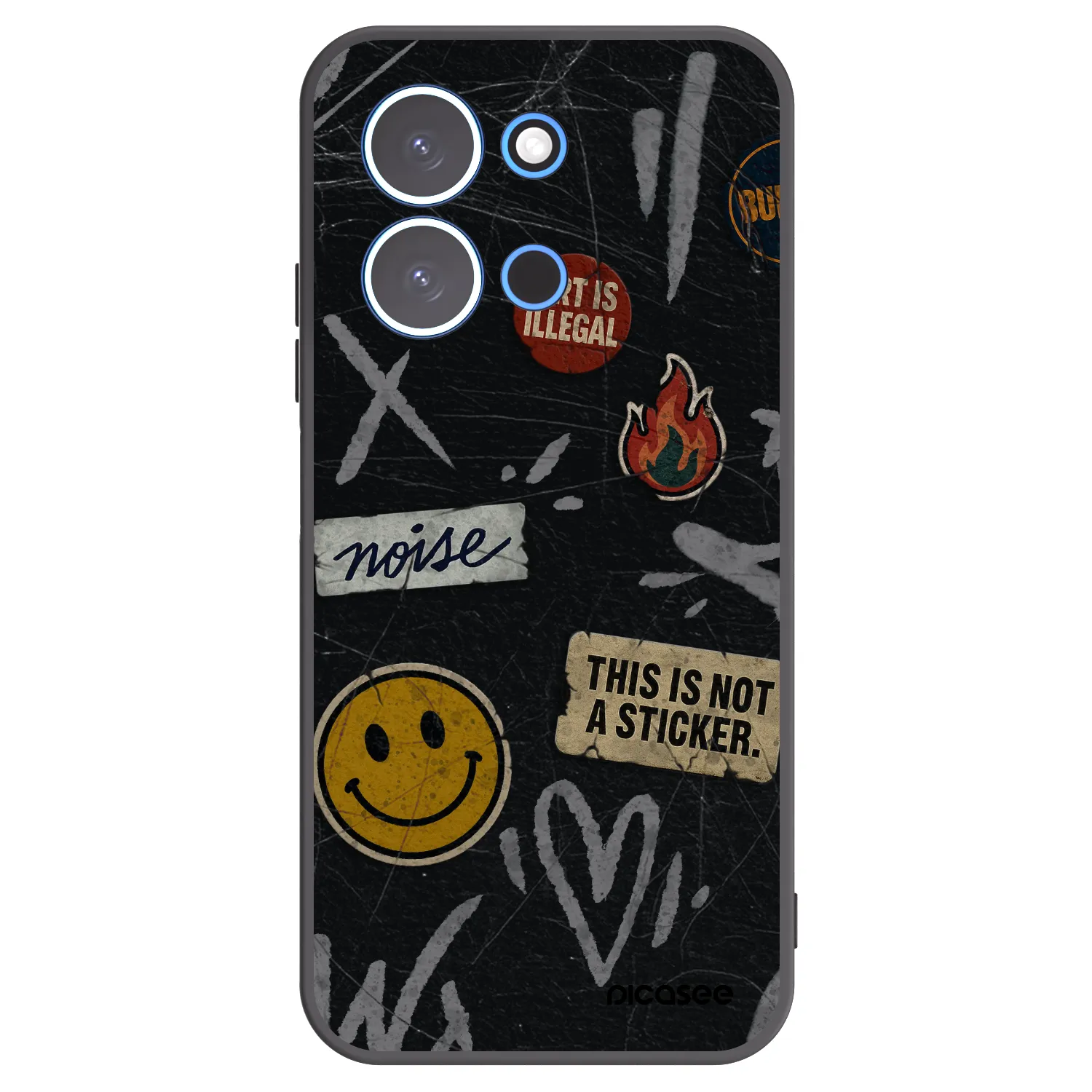 Picasee fekete szilikon tok az alábbi mobiltelefonokra Xiaomi Redmi 15C 4G - STICKERS x TAGS