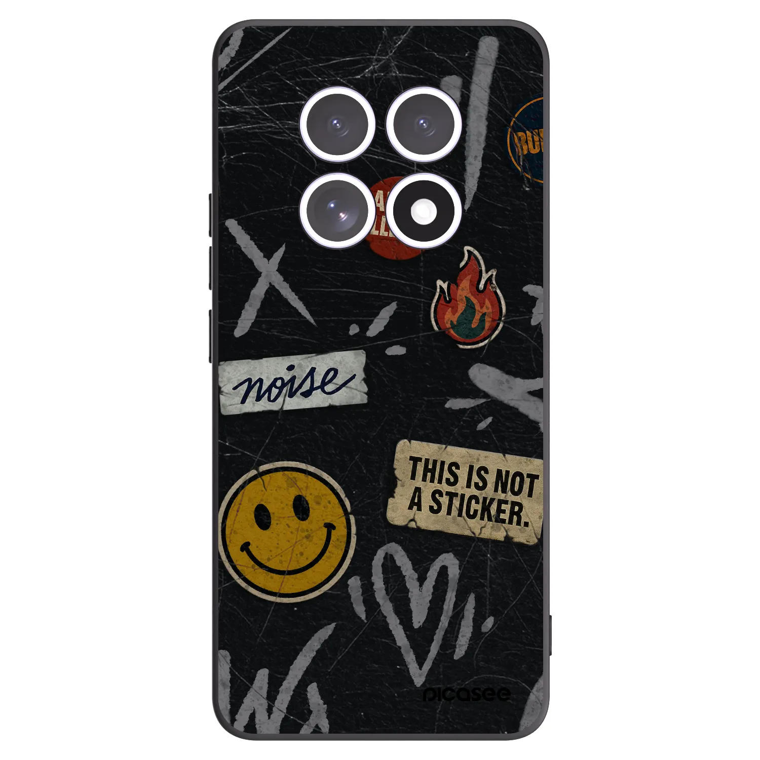 Picasee fekete szilikon tok az alábbi mobiltelefonokra Xiaomi Redmi Note 15 - STICKERS x TAGS