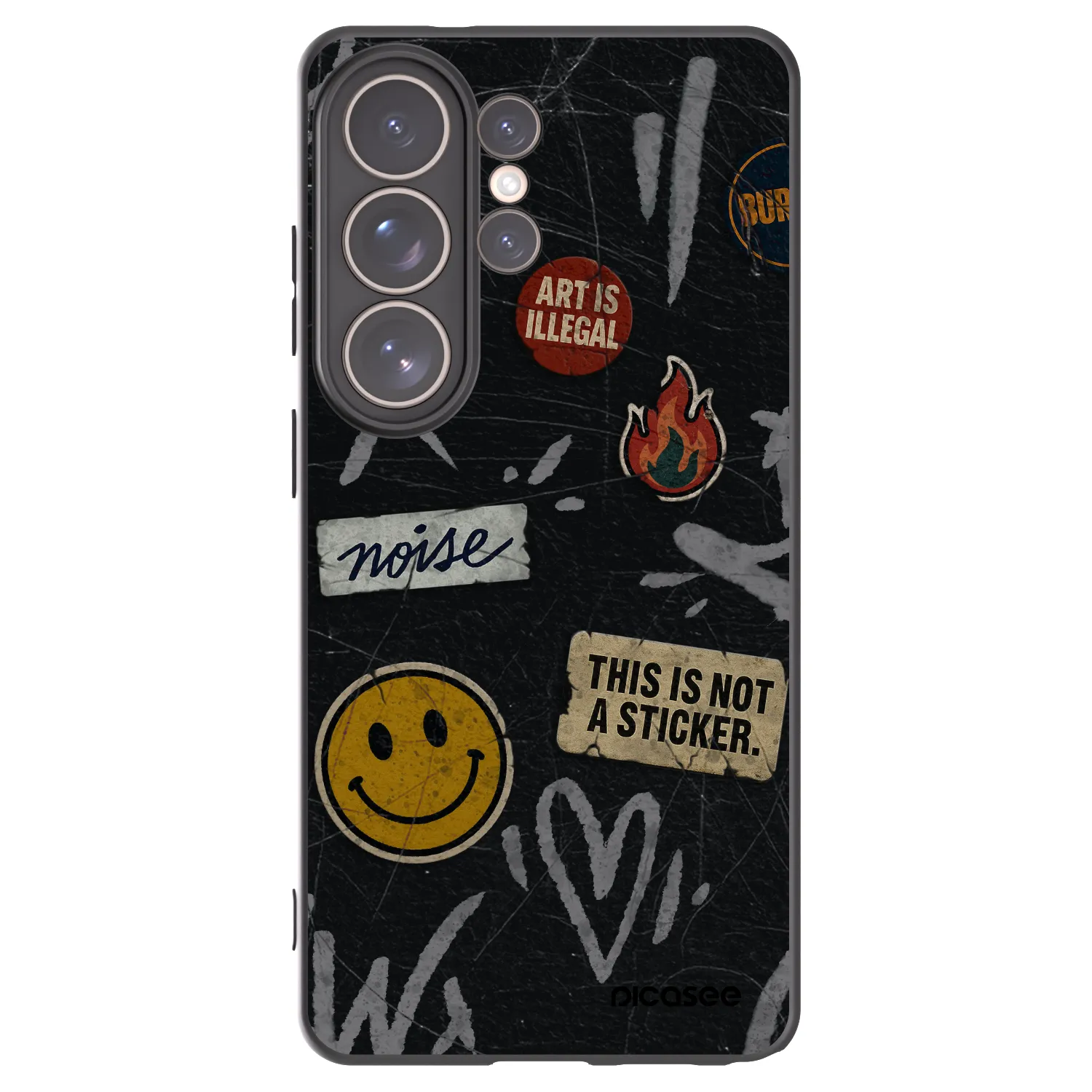 Picasee fekete szilikon tok az alábbi mobiltelefonokra Samsung Galaxy S26 Ultra - STICKERS x TAGS