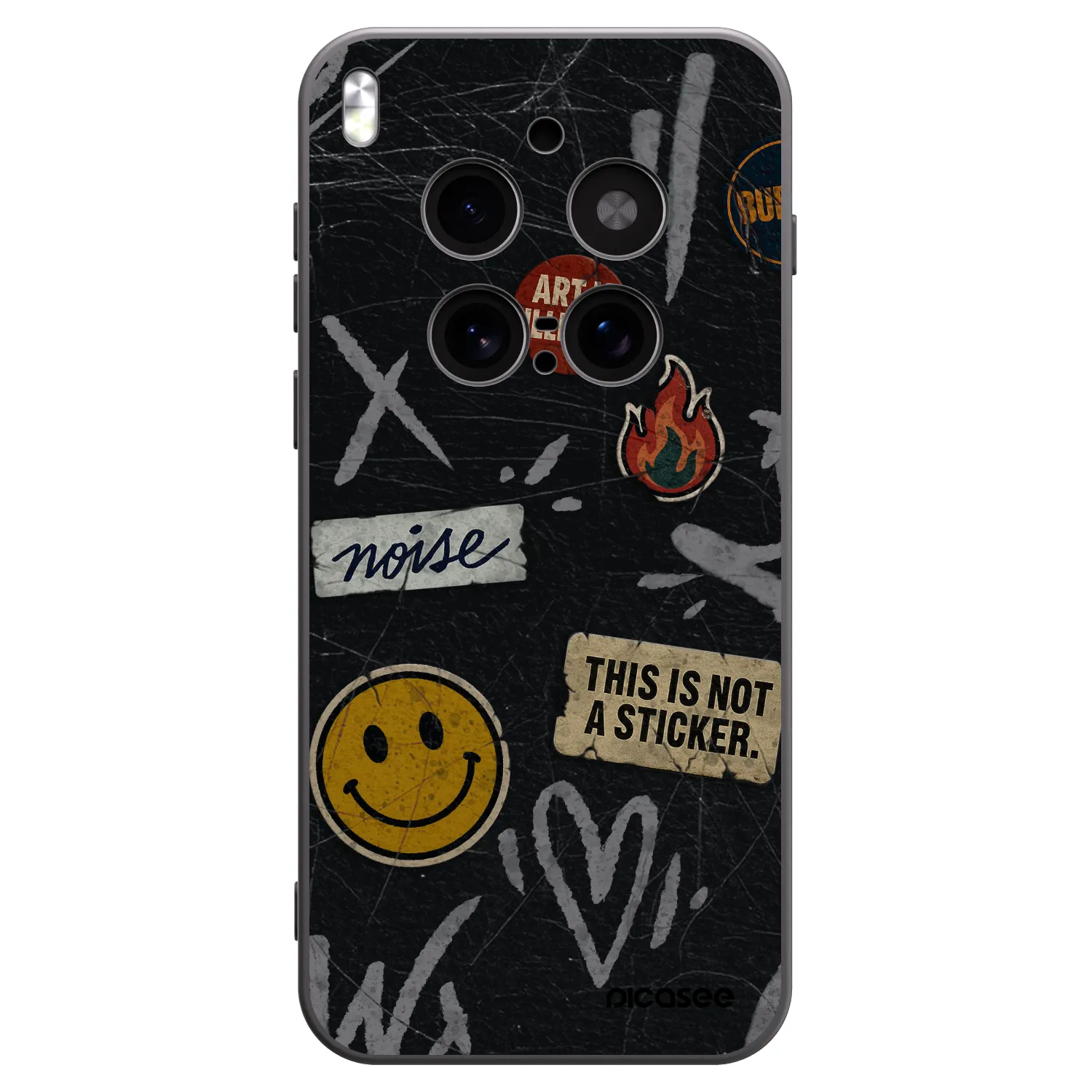 Picasee fekete szilikon tok az alábbi mobiltelefonokra Vivo X300 Pro - STICKERS x TAGS