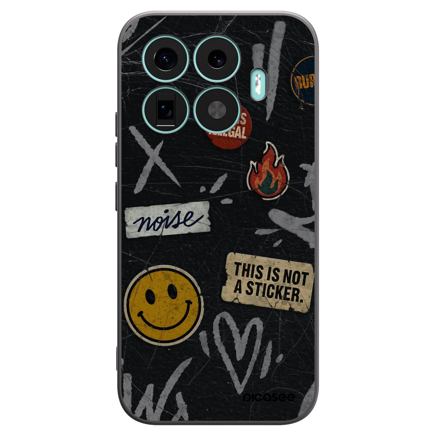Picasee fekete szilikon tok az alábbi mobiltelefonokra Xiaomi 17T - STICKERS x TAGS