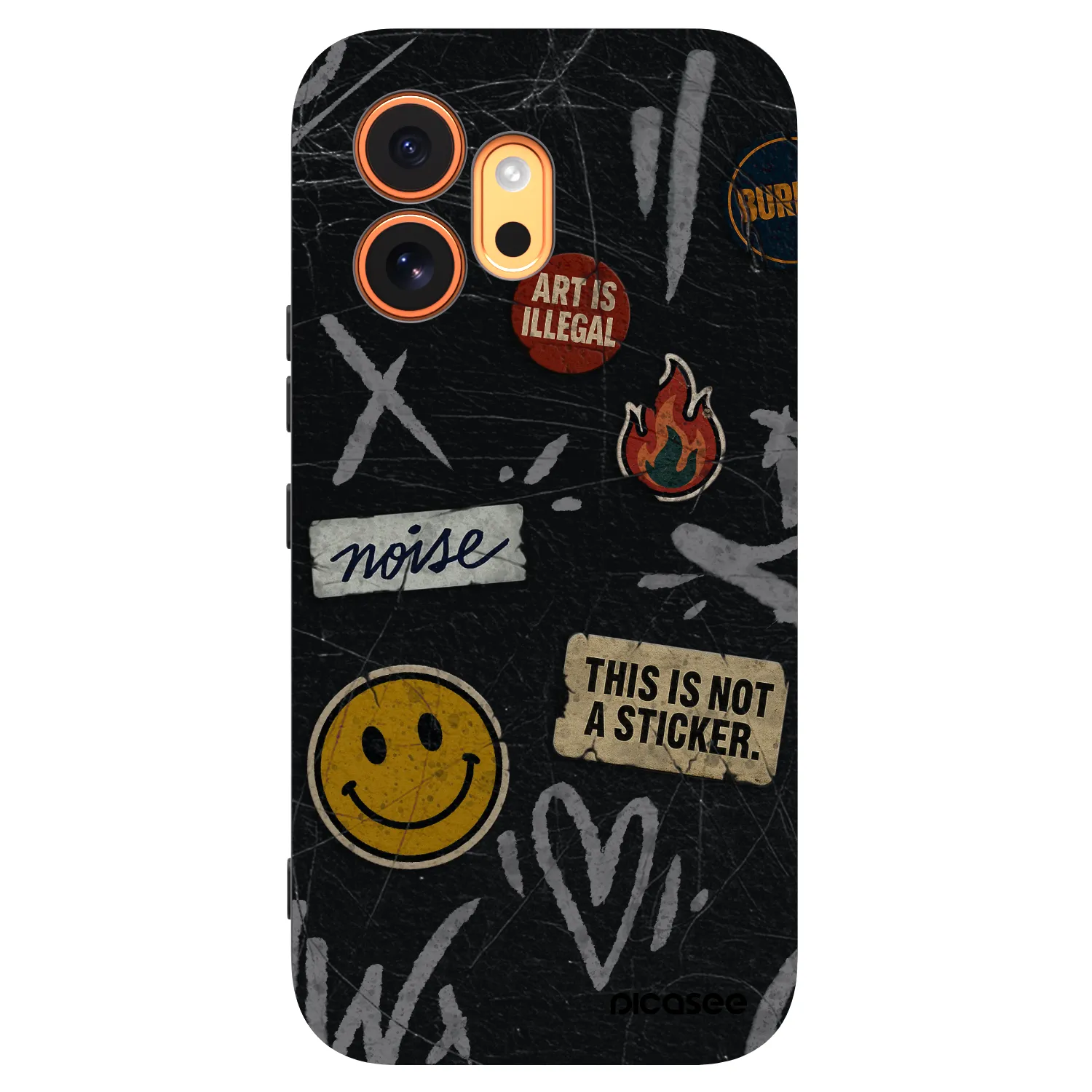 Picasee fekete szilikon tok az alábbi mobiltelefonokra Honor 600 - STICKERS x TAGS