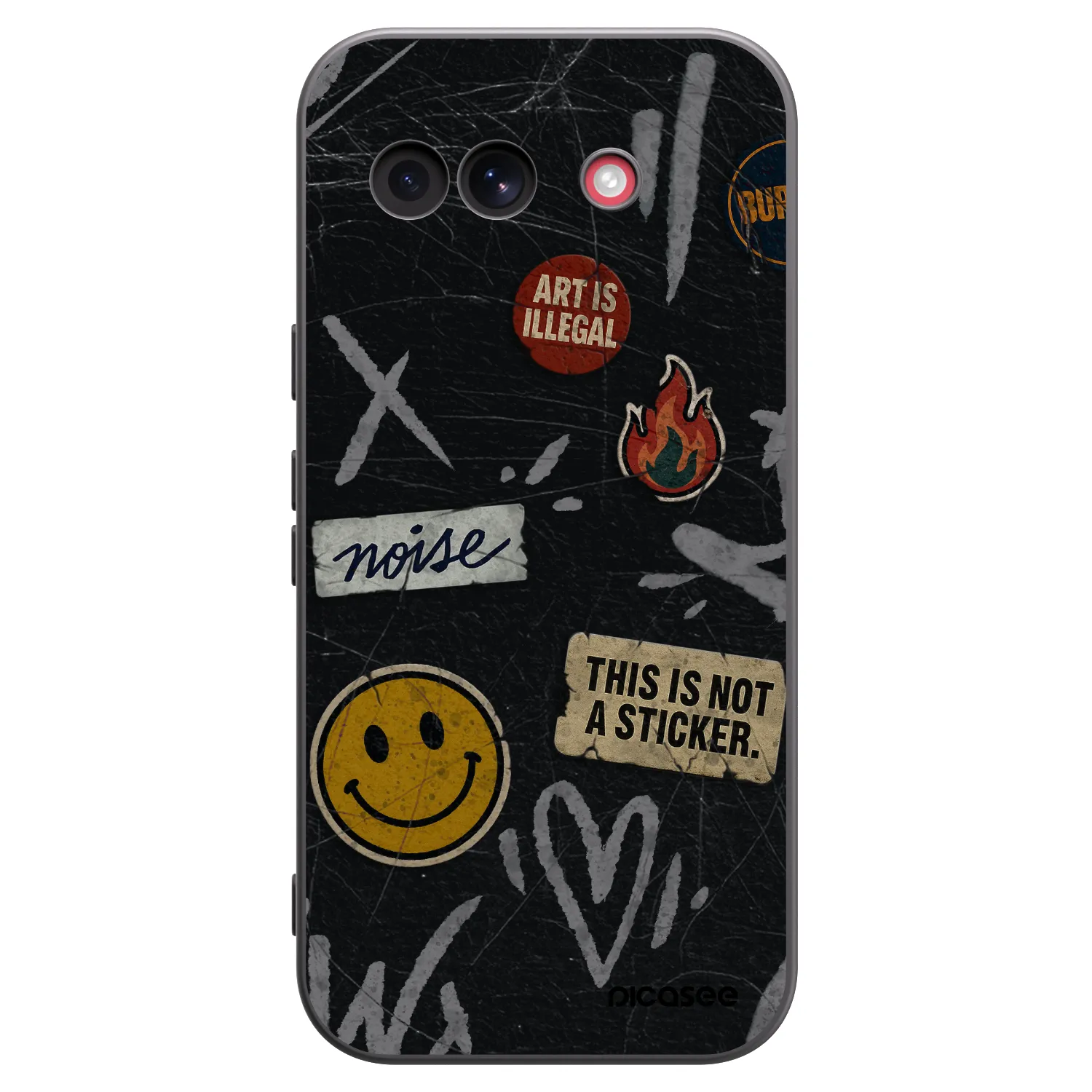 Picasee fekete szilikon tok az alábbi mobiltelefonokra Google Pixel 10a - STICKERS x TAGS