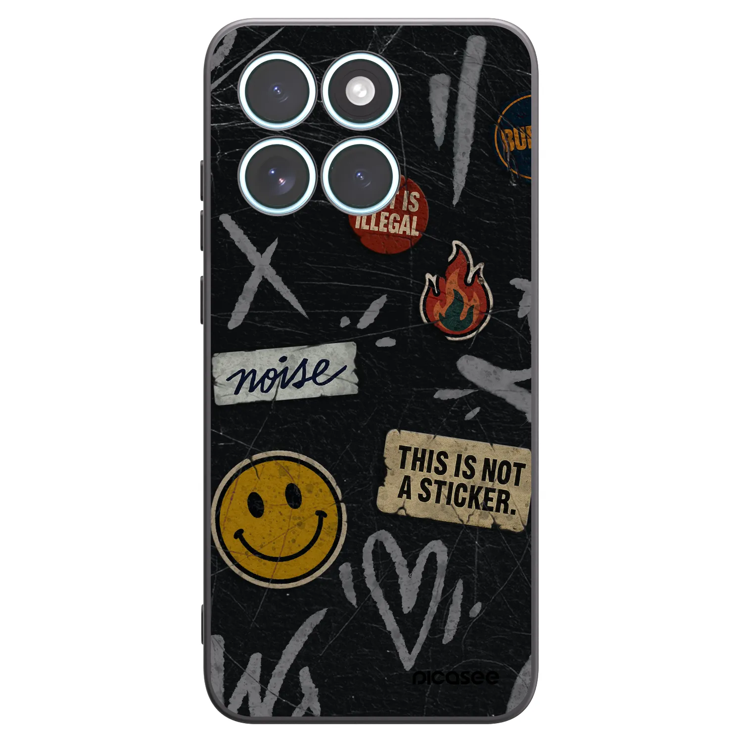 Picasee fekete szilikon tok az alábbi mobiltelefonokra Motorola Edge 70 Fusion - STICKERS x TAGS