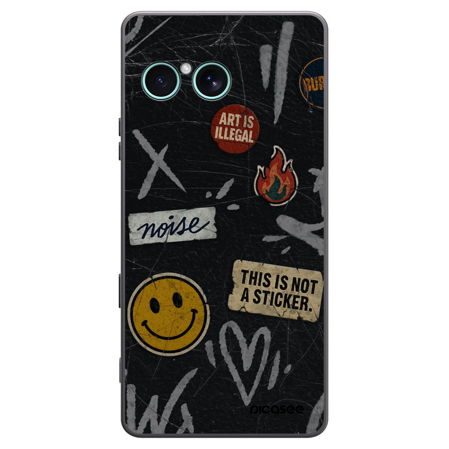 Picasee fekete szilikon tok az alábbi mobiltelefonokra Sony Xperia 10 VII - STICKERS x TAGS