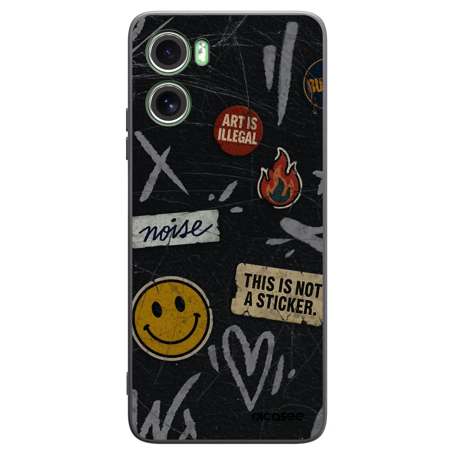 Picasee fekete szilikon tok az alábbi mobiltelefonokra Motorola Moto G06 - STICKERS x TAGS