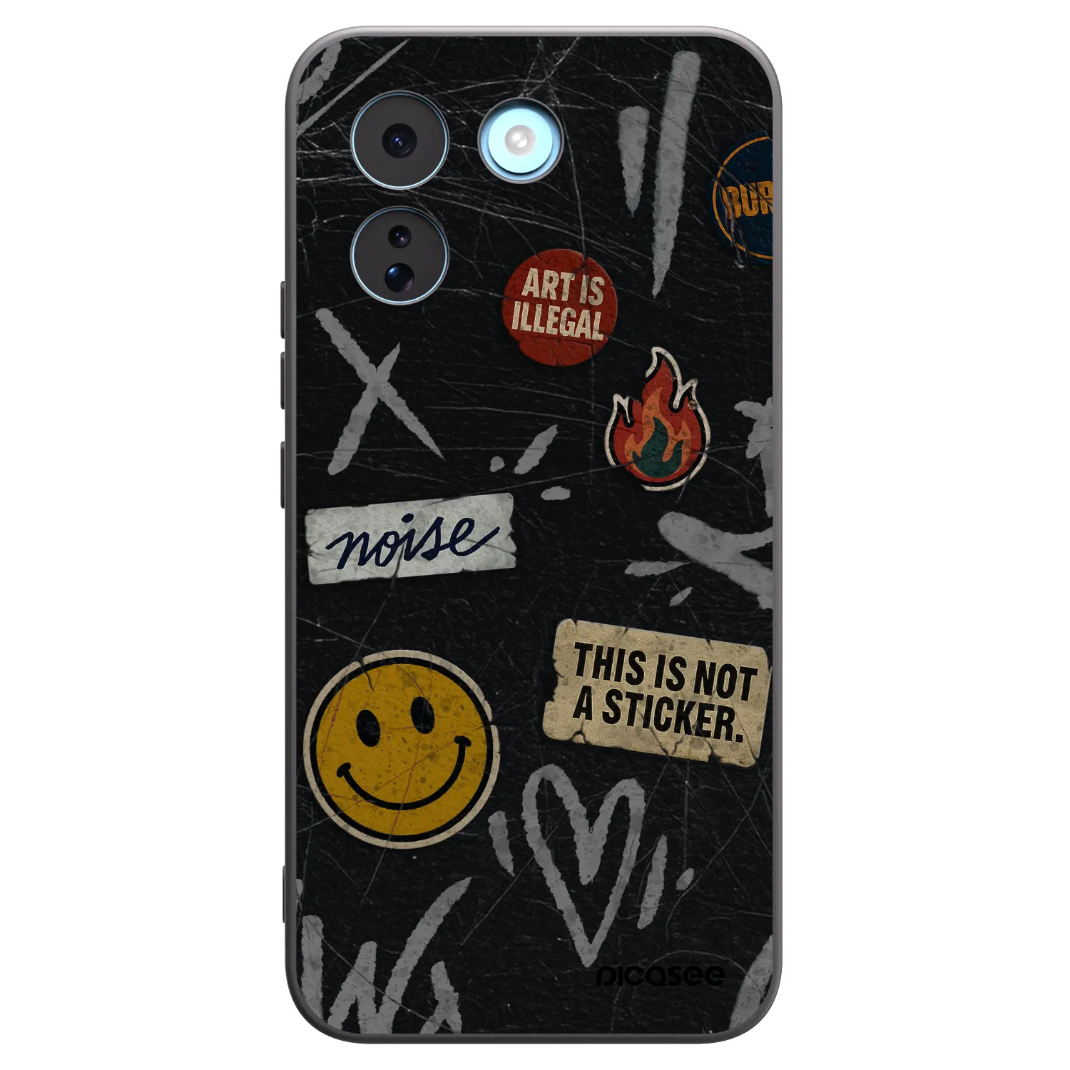 Picasee fekete szilikon tok az alábbi mobiltelefonokra Xiaomi Redmi Note 17 Pro MAX 5G - STICKERS x TAGS