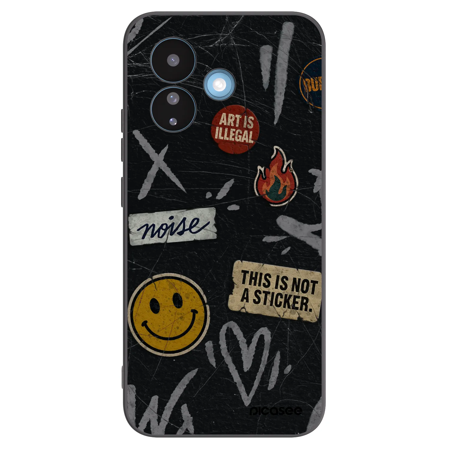 Picasee fekete szilikon tok az alábbi mobiltelefonokra Xiaomi Redmi Note 17 Pro 5G - STICKERS x TAGS