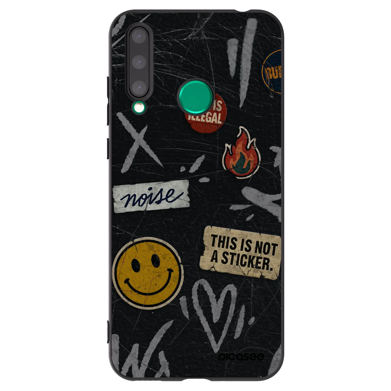 Picasee fekete szilikon tok az alábbi mobiltelefonokra Honor 20 Lite - STICKERS x TAGS