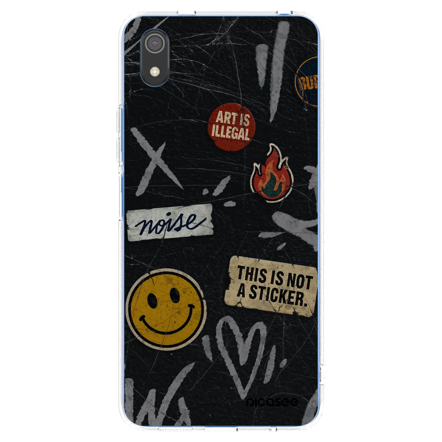 Picasee átlátszó szilikon tok az alábbi mobiltelefonokra Xiaomi Redmi 7A - STICKERS x TAGS