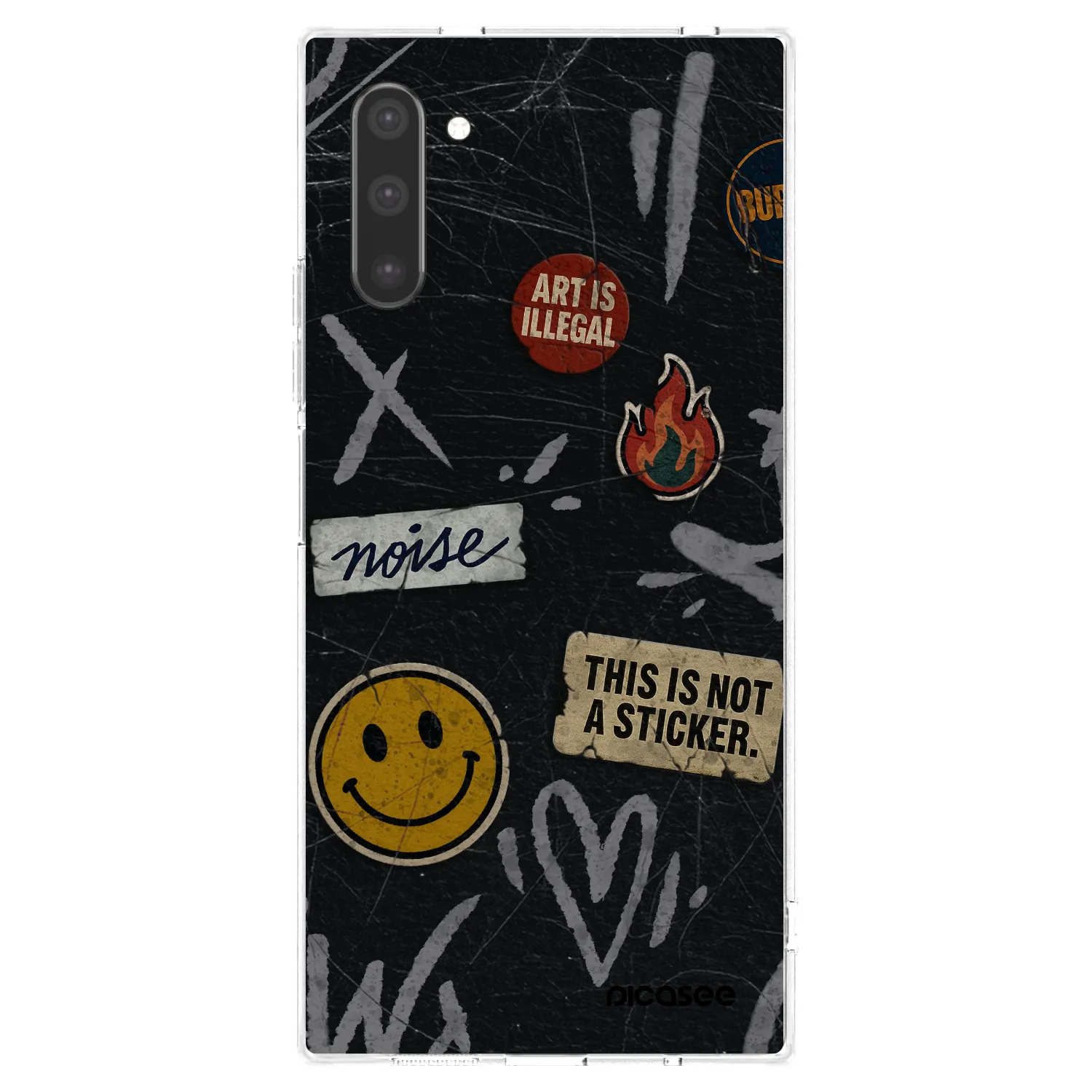 Picasee átlátszó szilikon tok az alábbi mobiltelefonokra Samsung Galaxy Note 10 N970F - STICKERS x TAGS