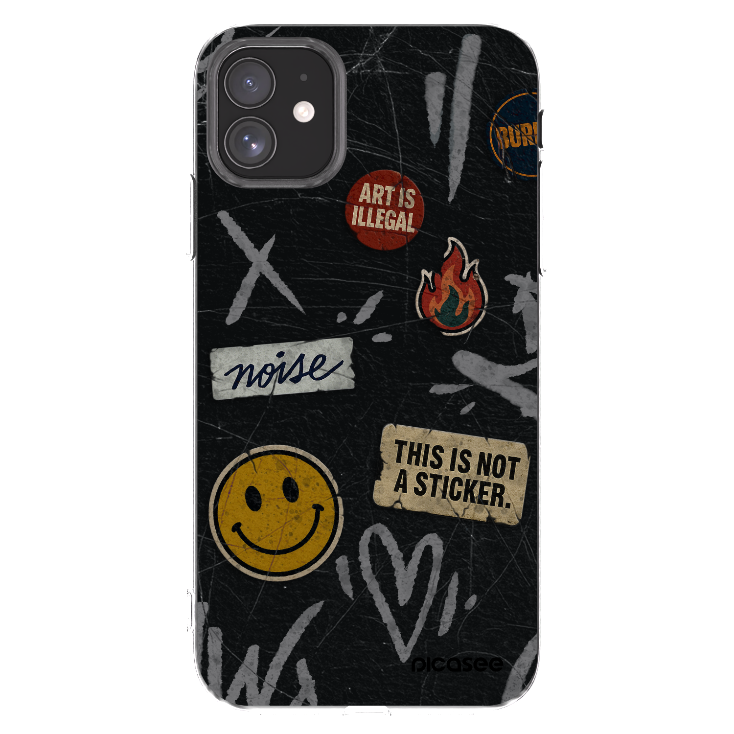 Picasee átlátszó szilikon tok az alábbi mobiltelefonokra Apple iPhone 11 - STICKERS x TAGS