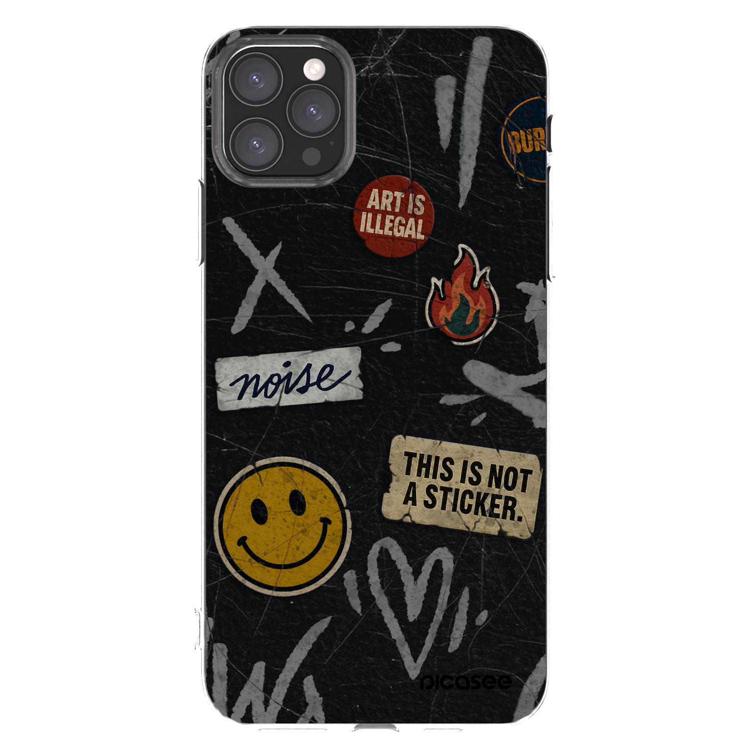 Picasee átlátszó szilikon tok az alábbi mobiltelefonokra Apple iPhone 11 Pro Max - STICKERS x TAGS