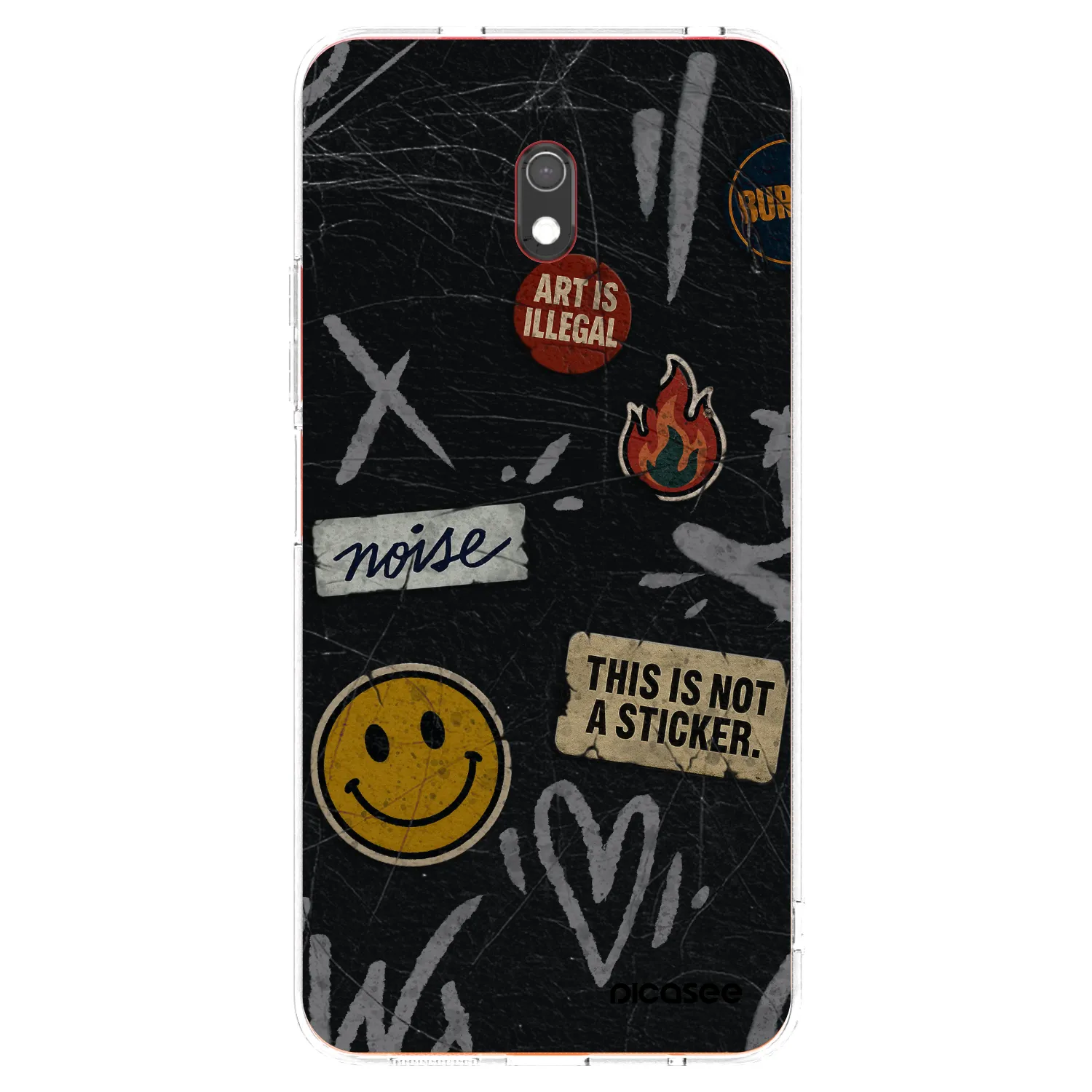 Picasee átlátszó szilikon tok az alábbi mobiltelefonokra Xiaomi Redmi 8A - STICKERS x TAGS