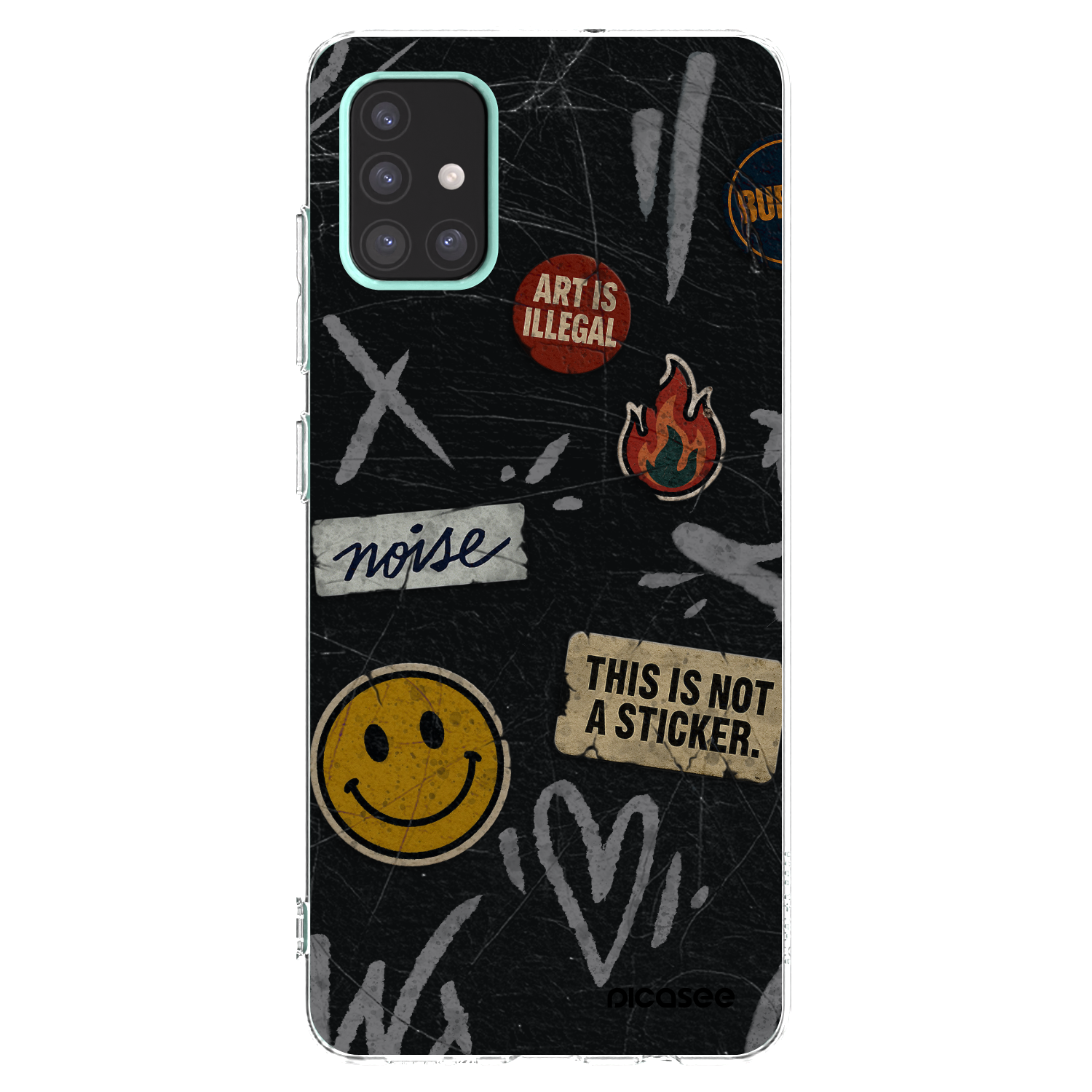 Picasee átlátszó szilikon tok az alábbi mobiltelefonokra Samsung Galaxy A51 A515F - STICKERS x TAGS